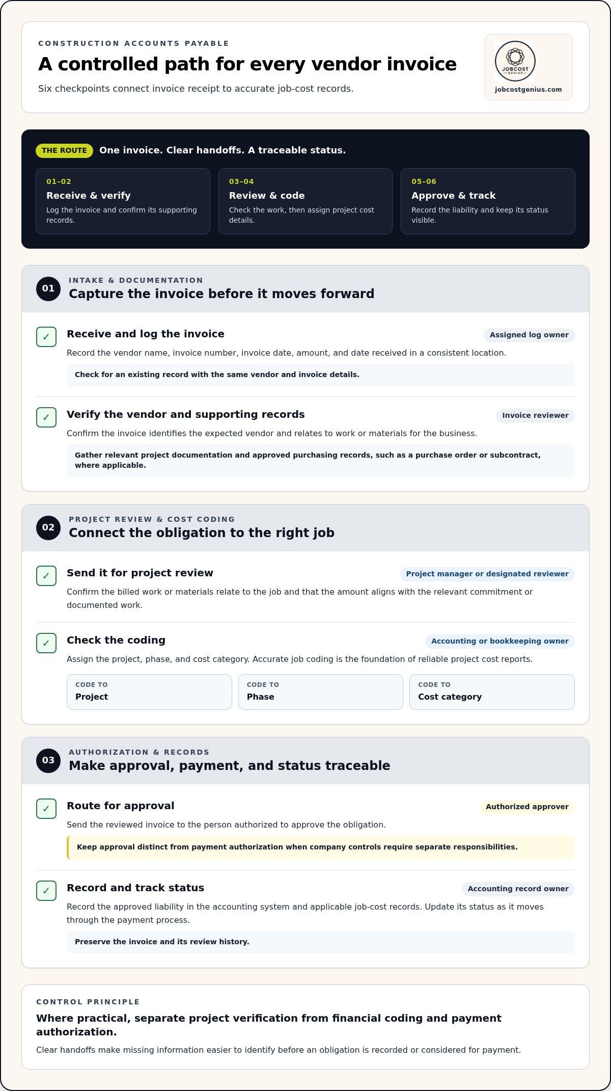 Construction vendor payment management