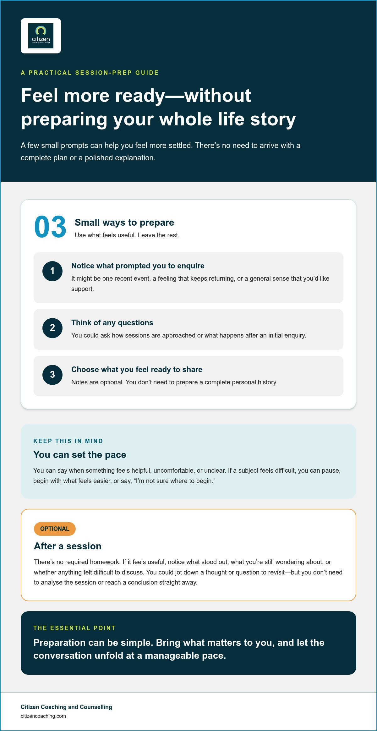 What to expect in individual counselling