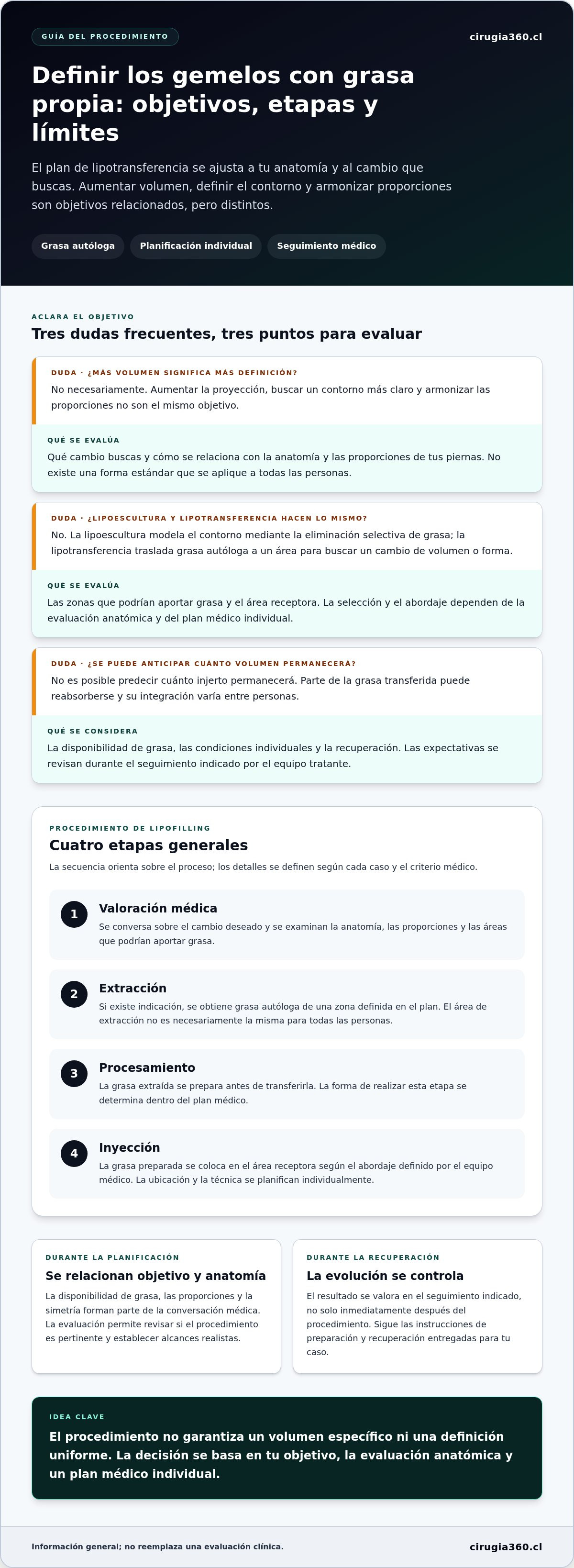 Lipoescultura para definir gemelos con grasa propia