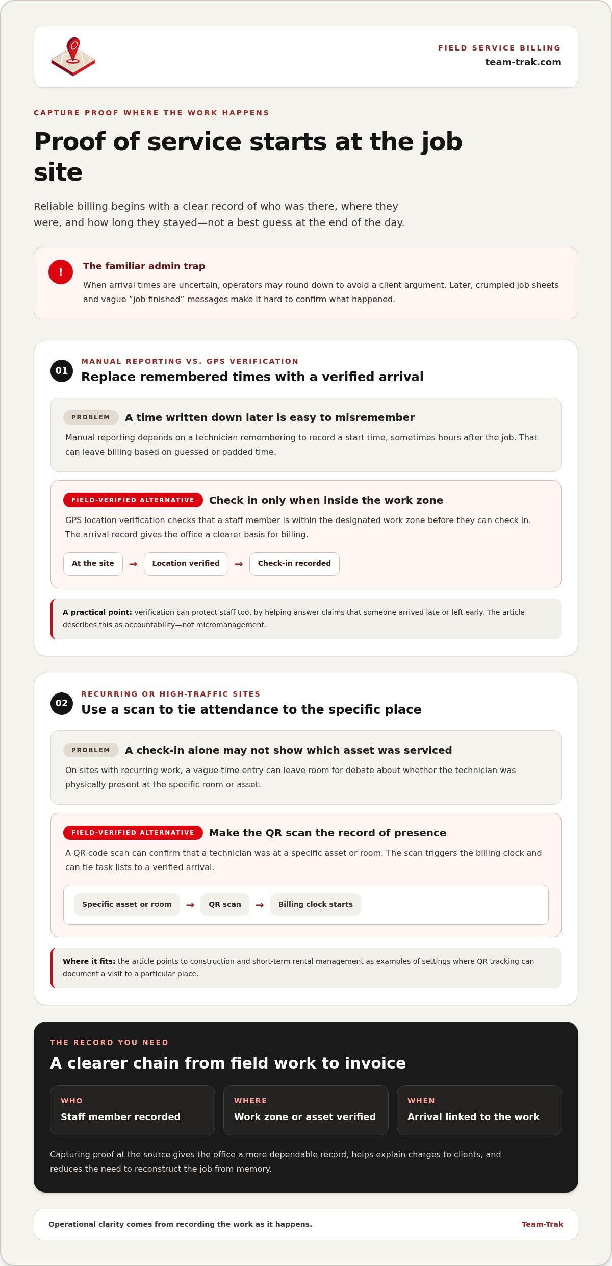 How to automate billing for service calls