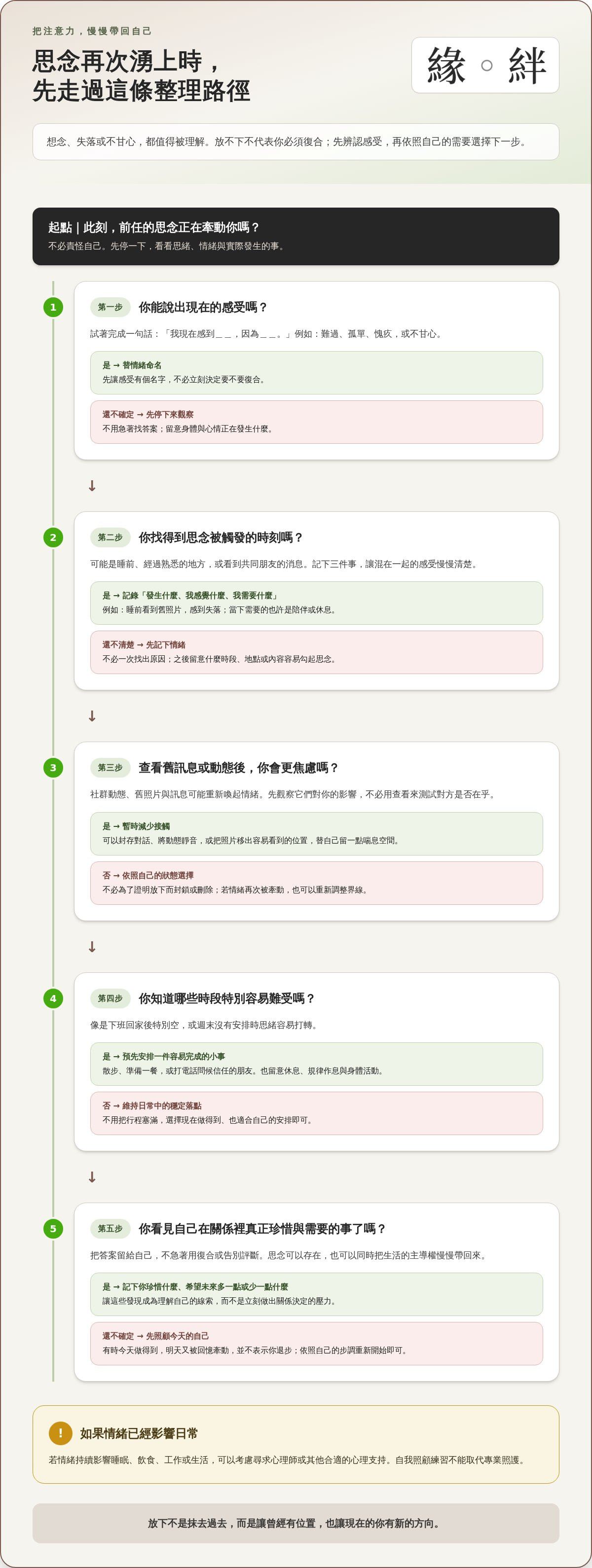 一直想著前任放不下