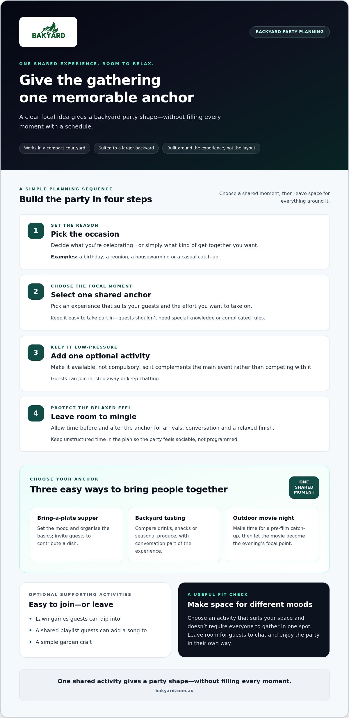 Outdoor party ideas for adults