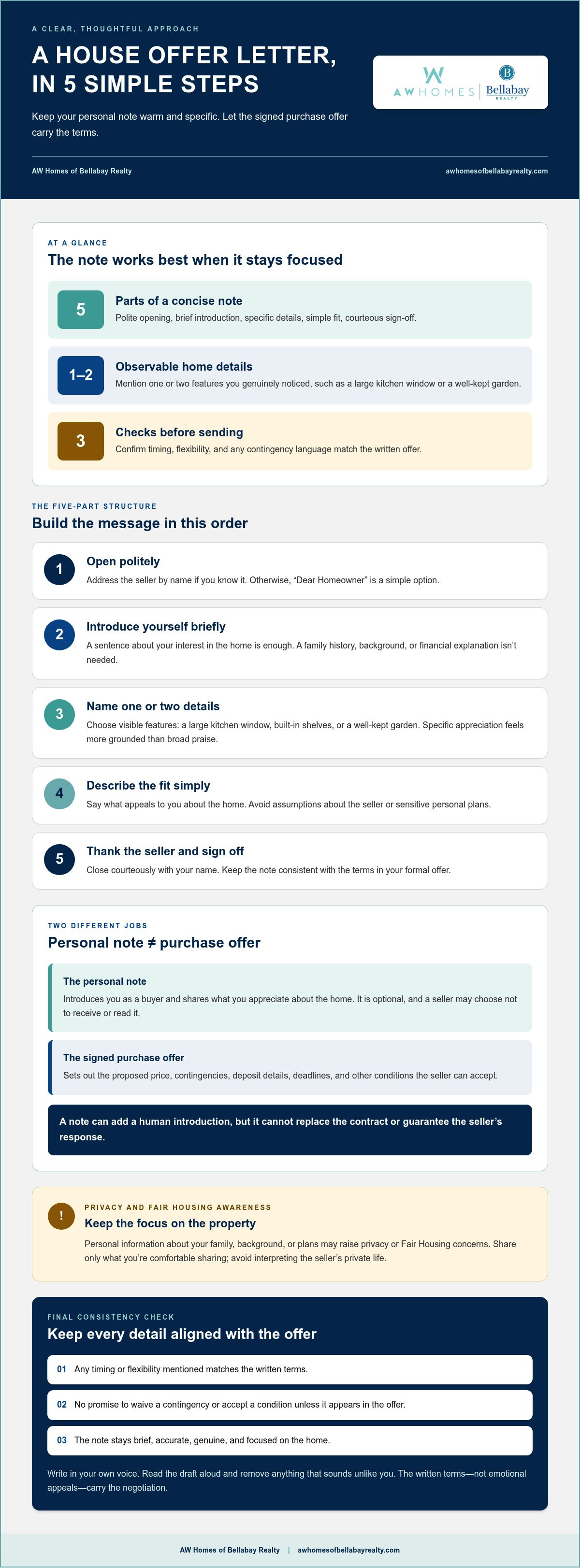 How to write a compelling offer letter for a house