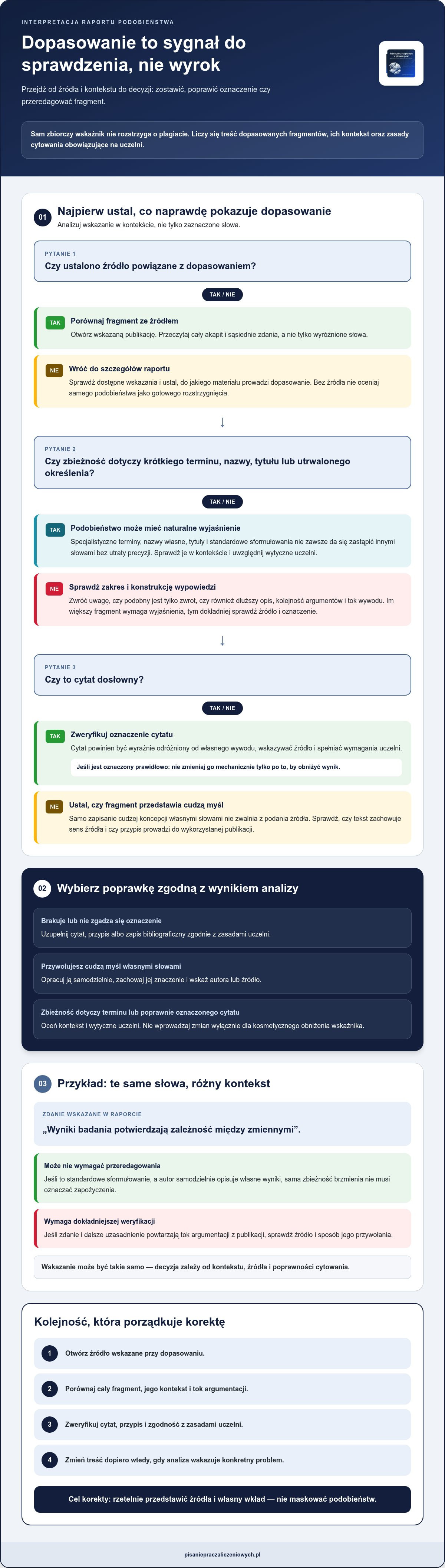 Obniżenie plagiatu w pracy