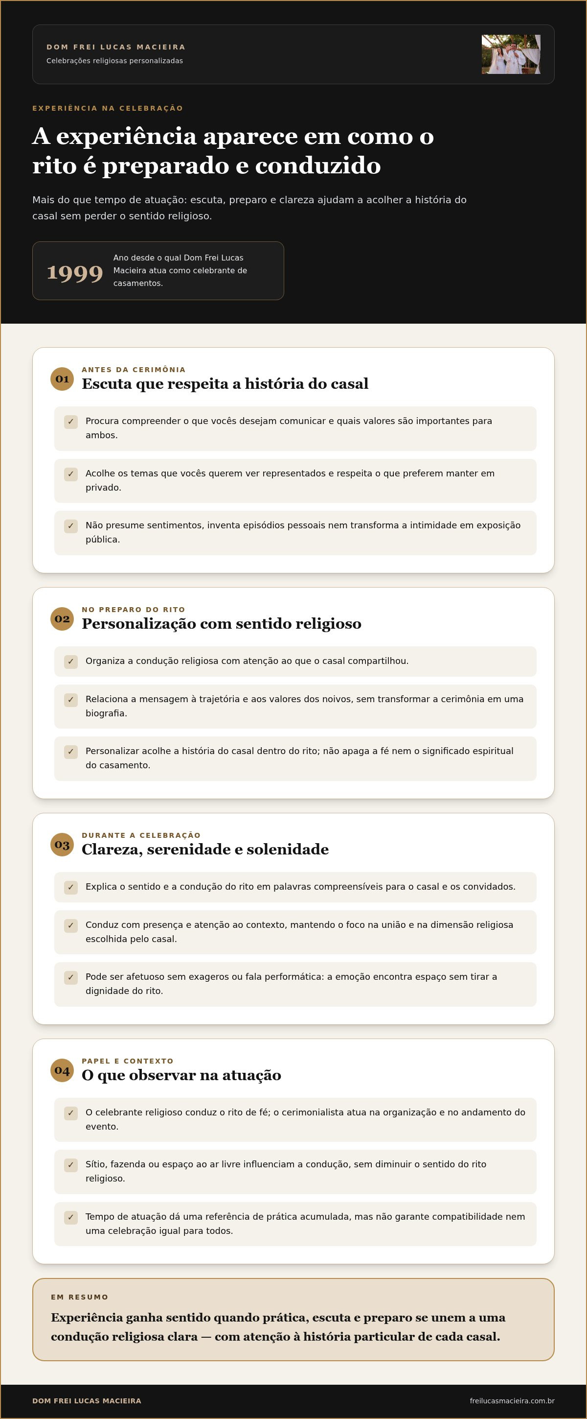 Celebrante de casamento com experiência