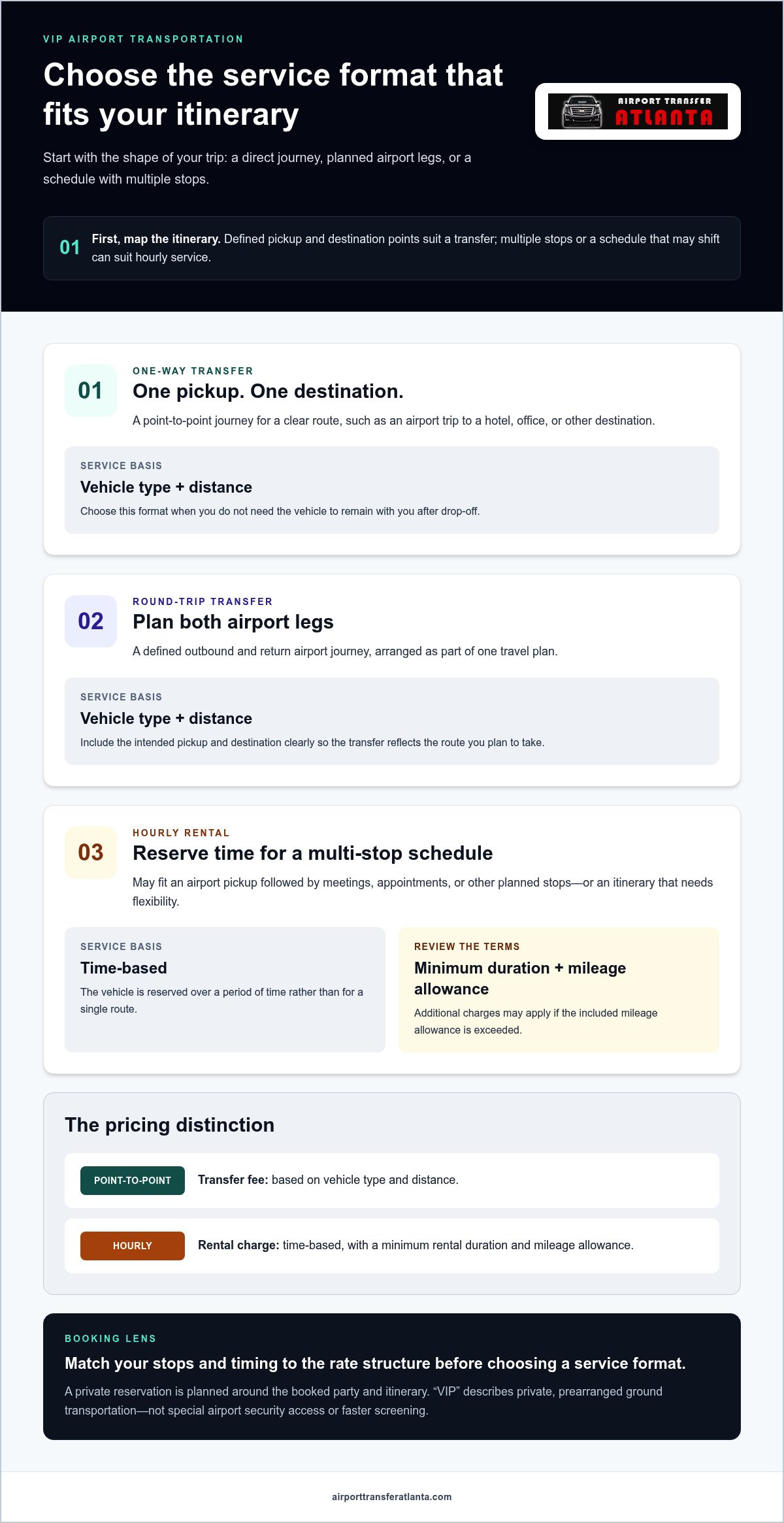 Arranging VIP airport transportation