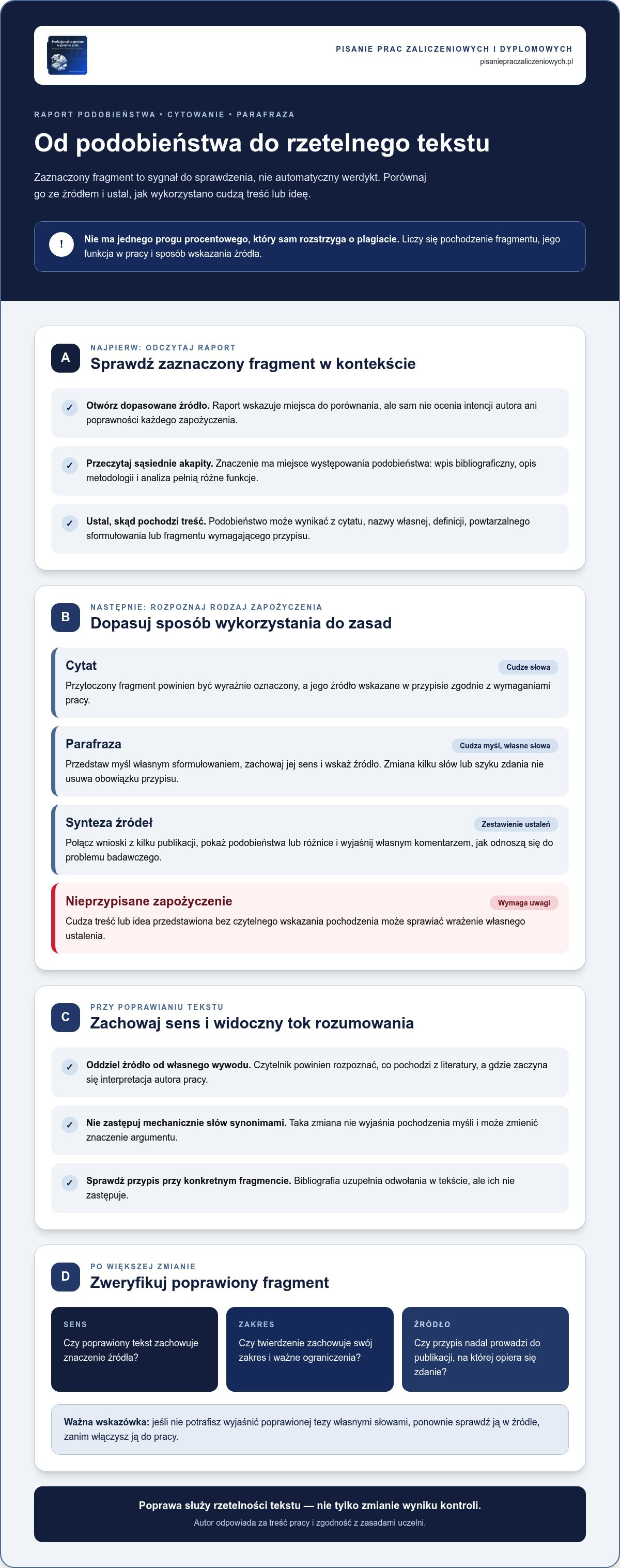 Usuwanie plagiatu z pracy