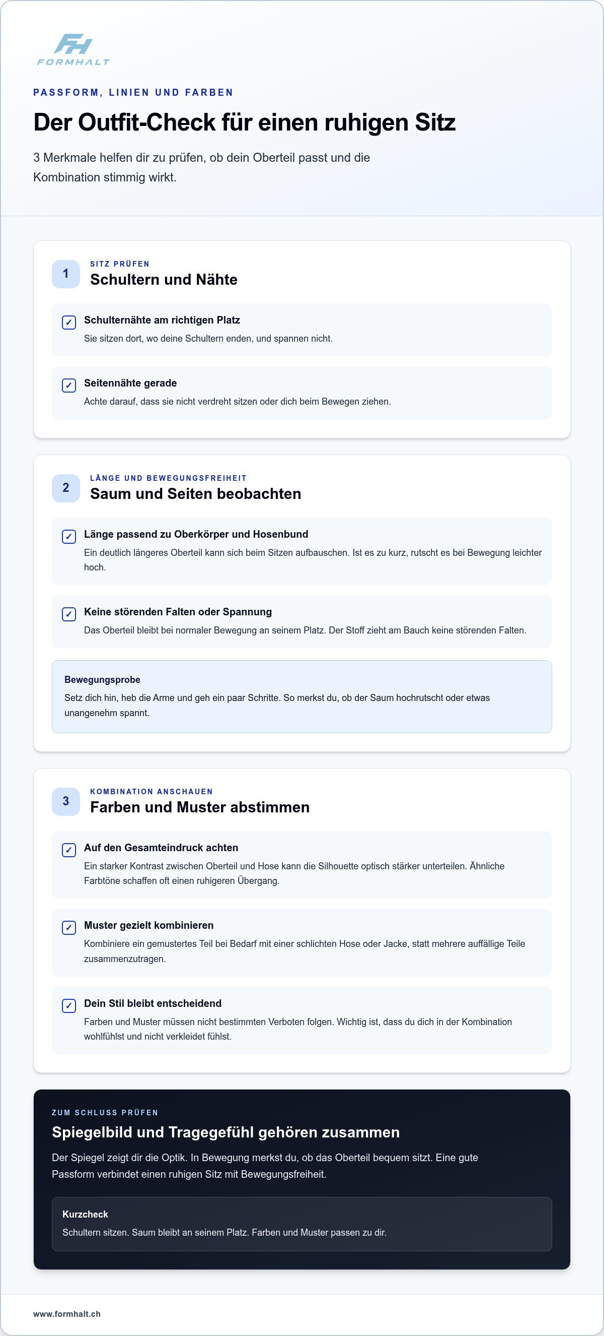 Bauchansatz kaschieren Mann