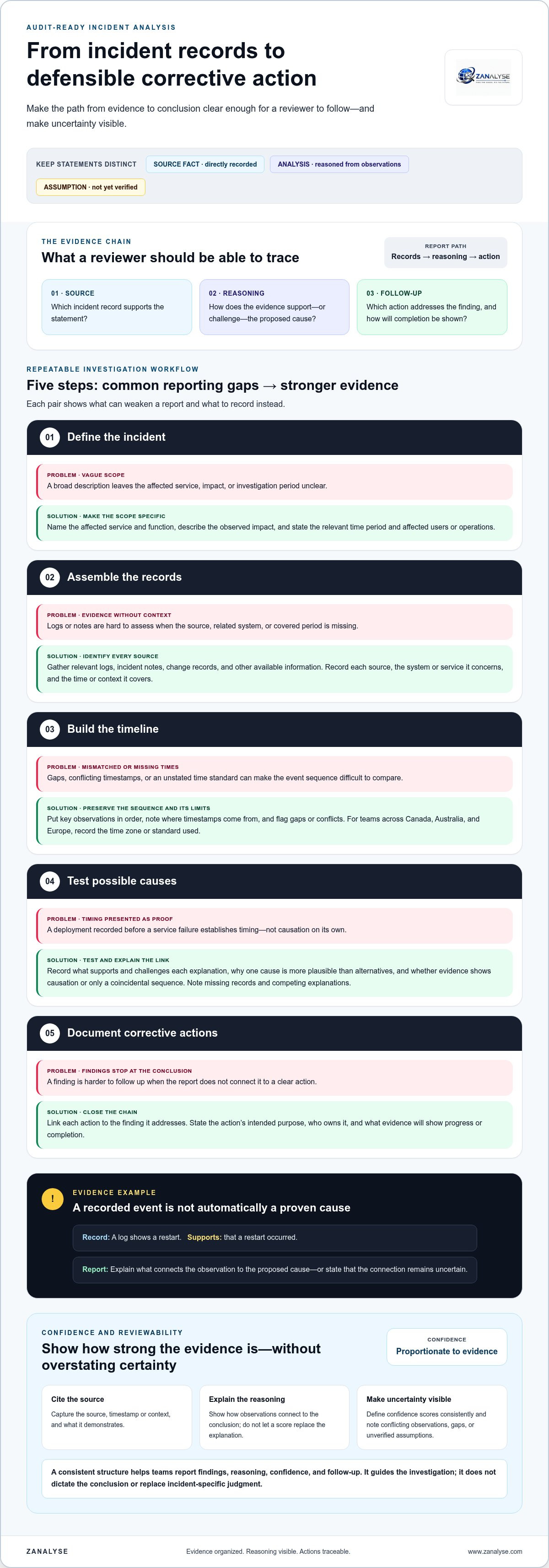 Evidence based rca for audits