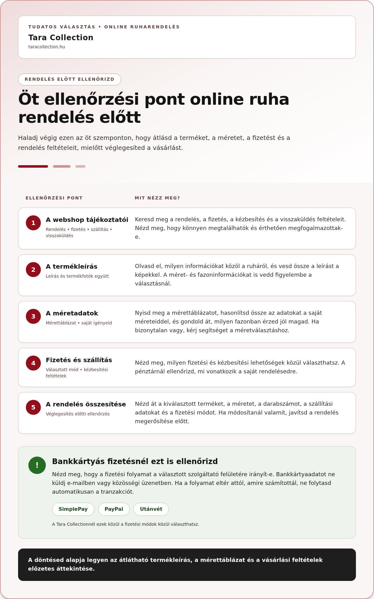 Biztonságos online ruha rendelés