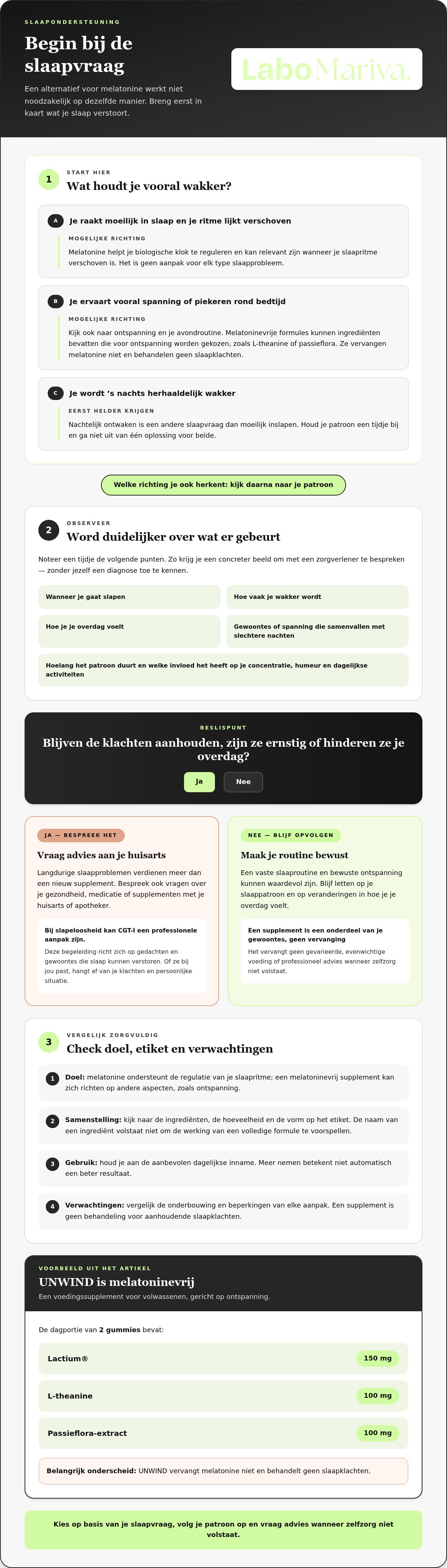 Alternatief voor melatonine supplement