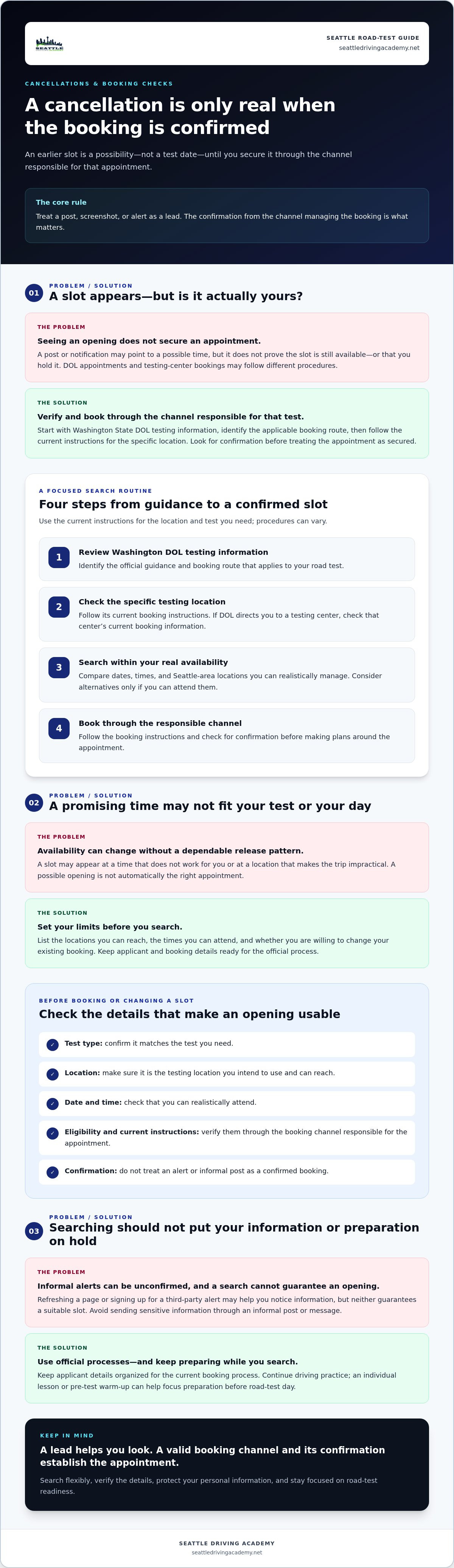 Find a driving test cancellation seattle