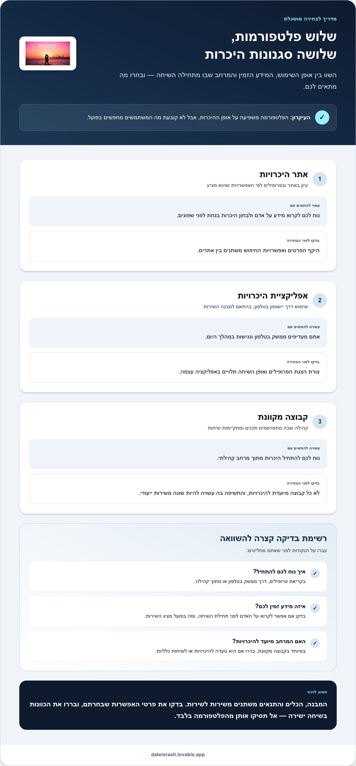 היכרויות לקשר לא מחייב