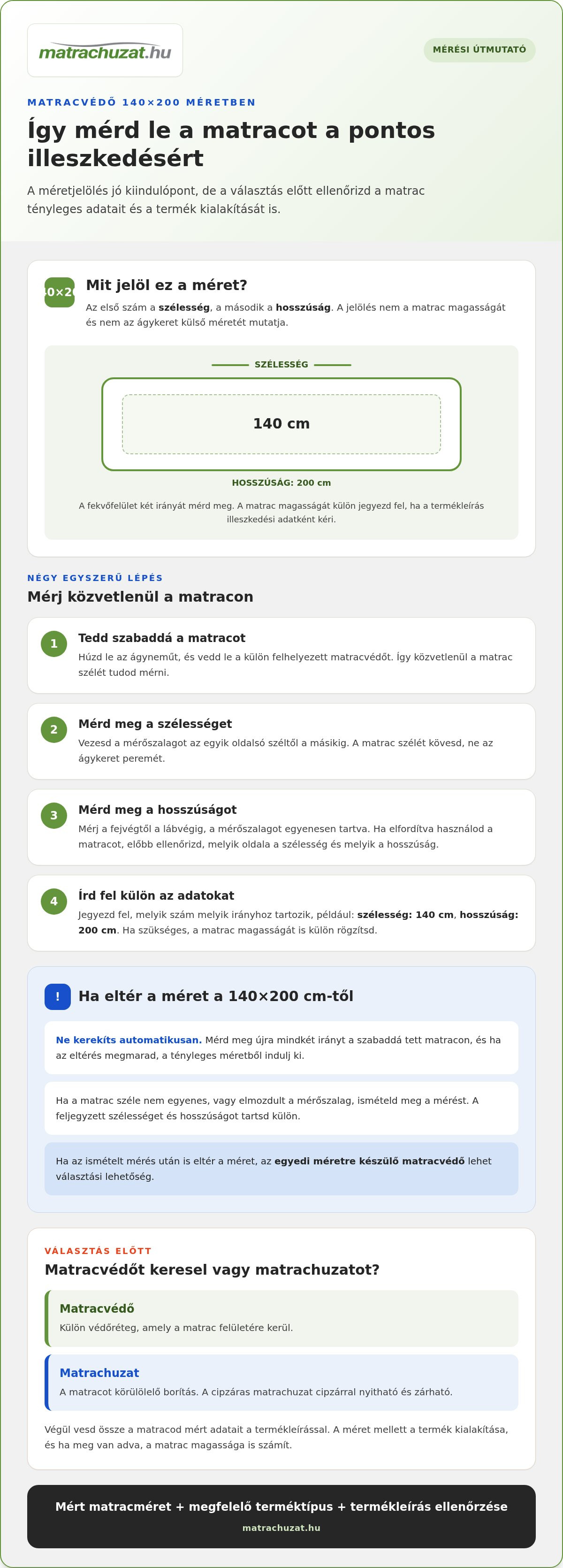 Matracvédő 140x200 méretben