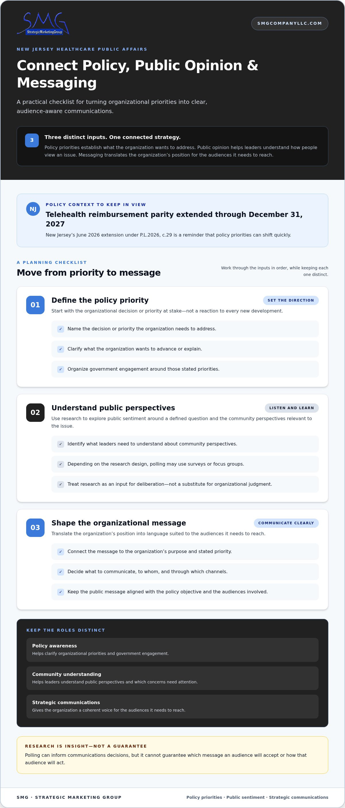 Public affairs for healthcare organizations nj