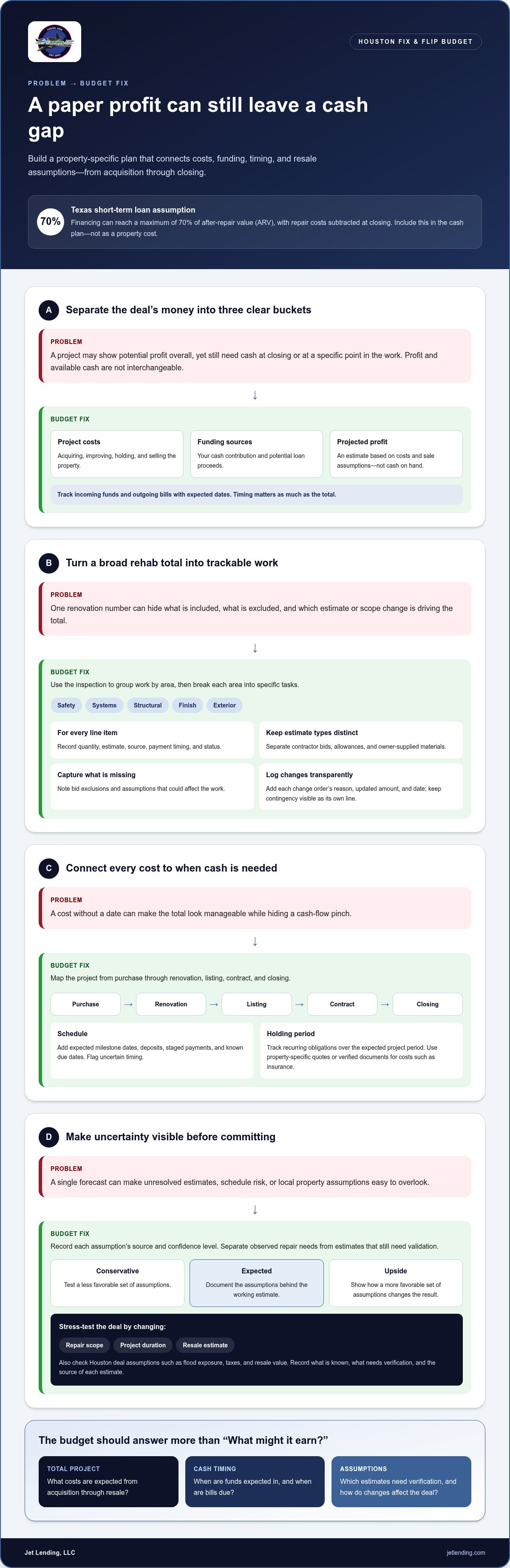 Houston fix and flip budget template