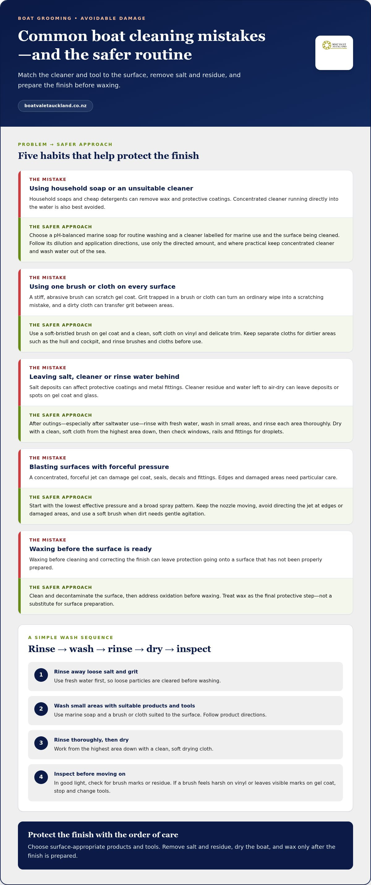 Common boat grooming errors to avoid