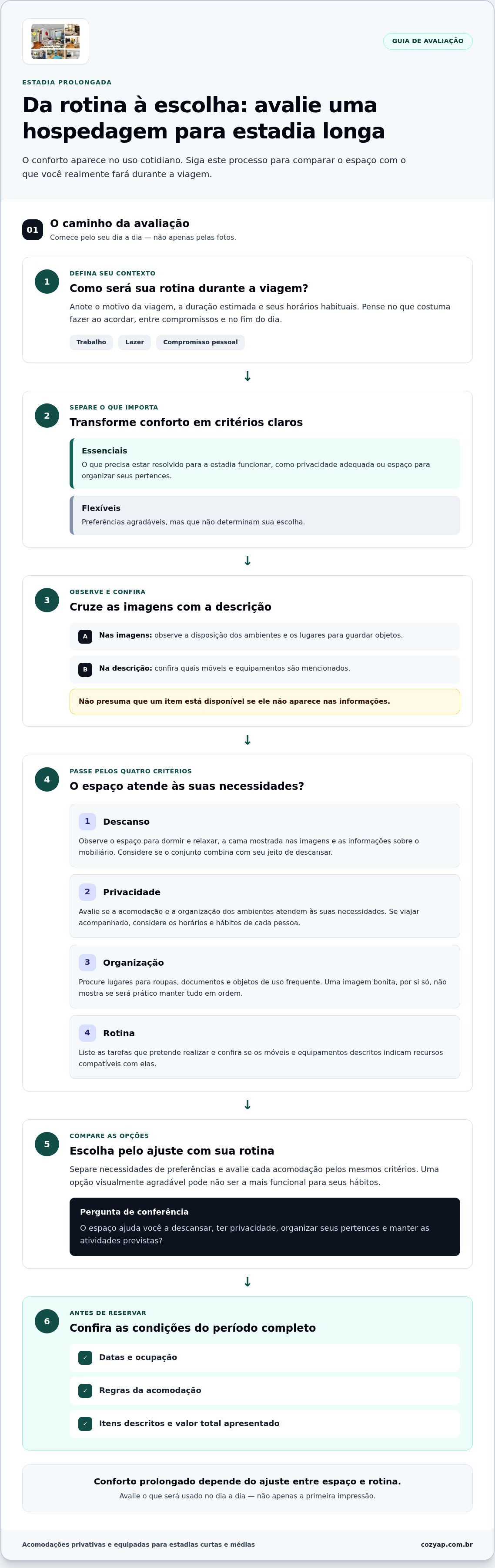 Hospedagem confortável para estadia prolongada