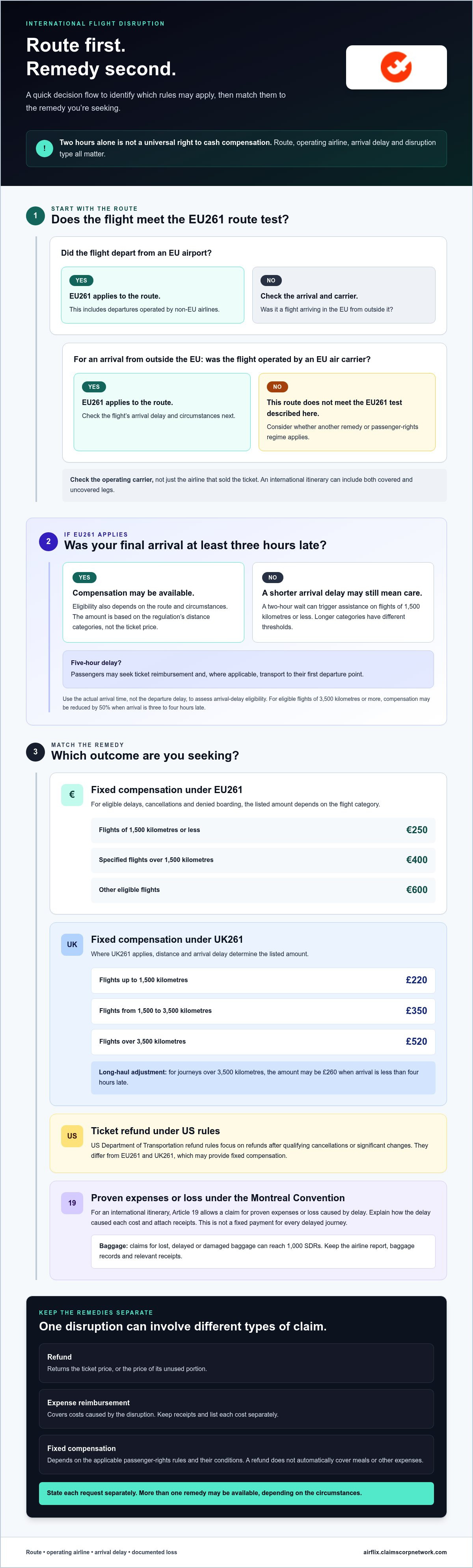 International flight compensation procedure