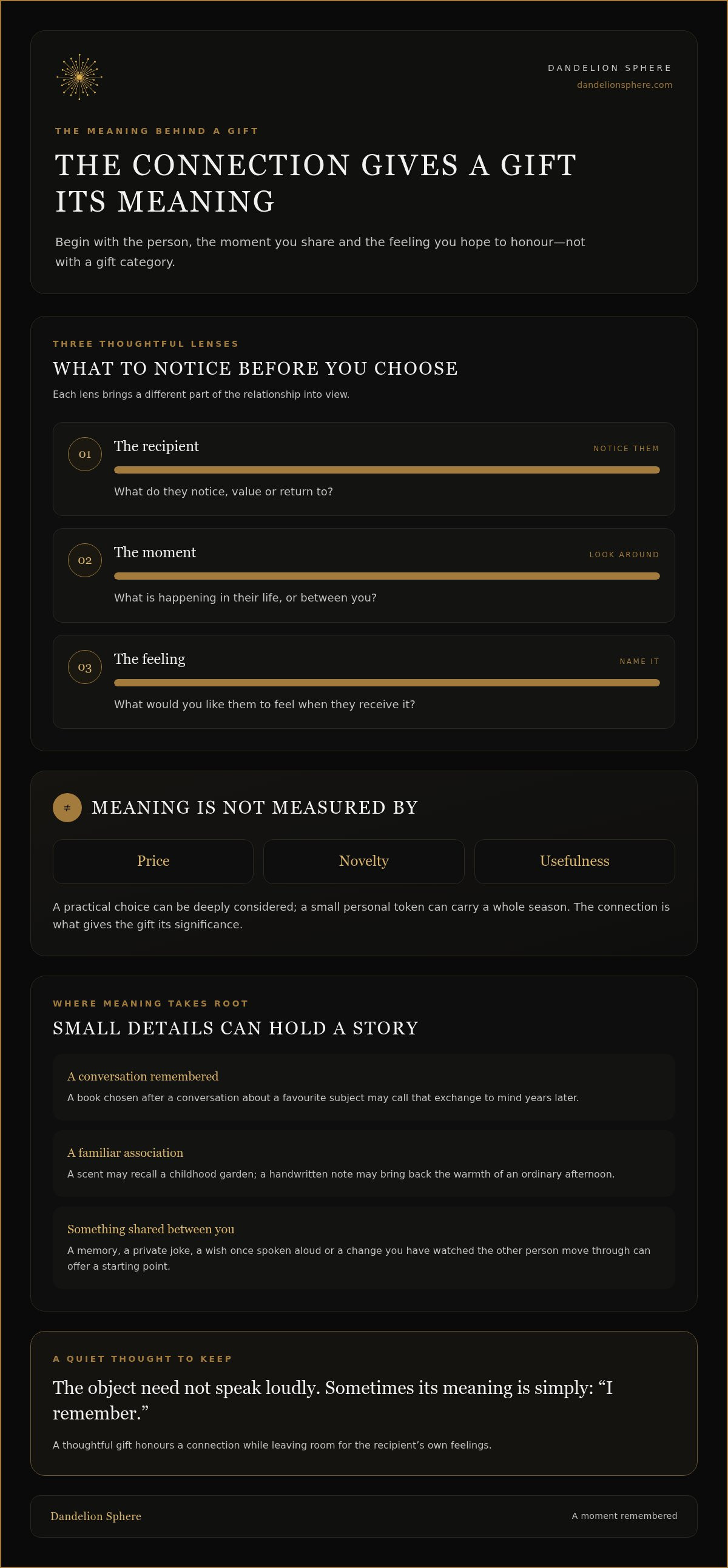 Unique meaningful gifts