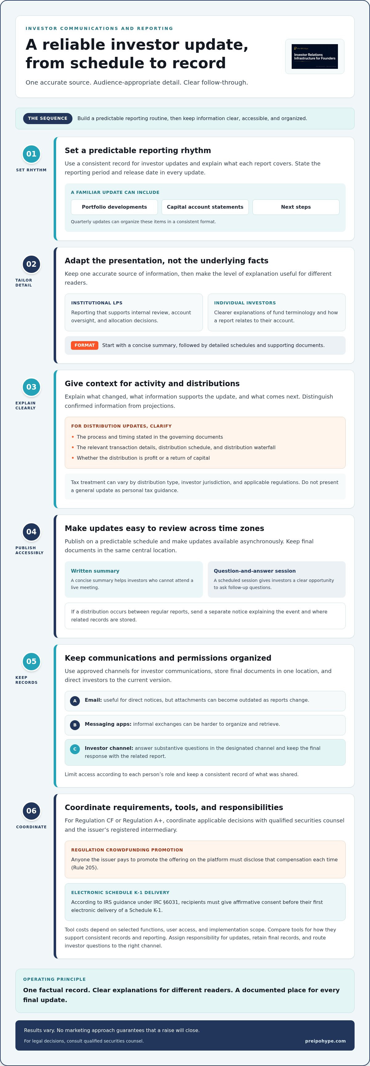 How to manage a distributed investor base