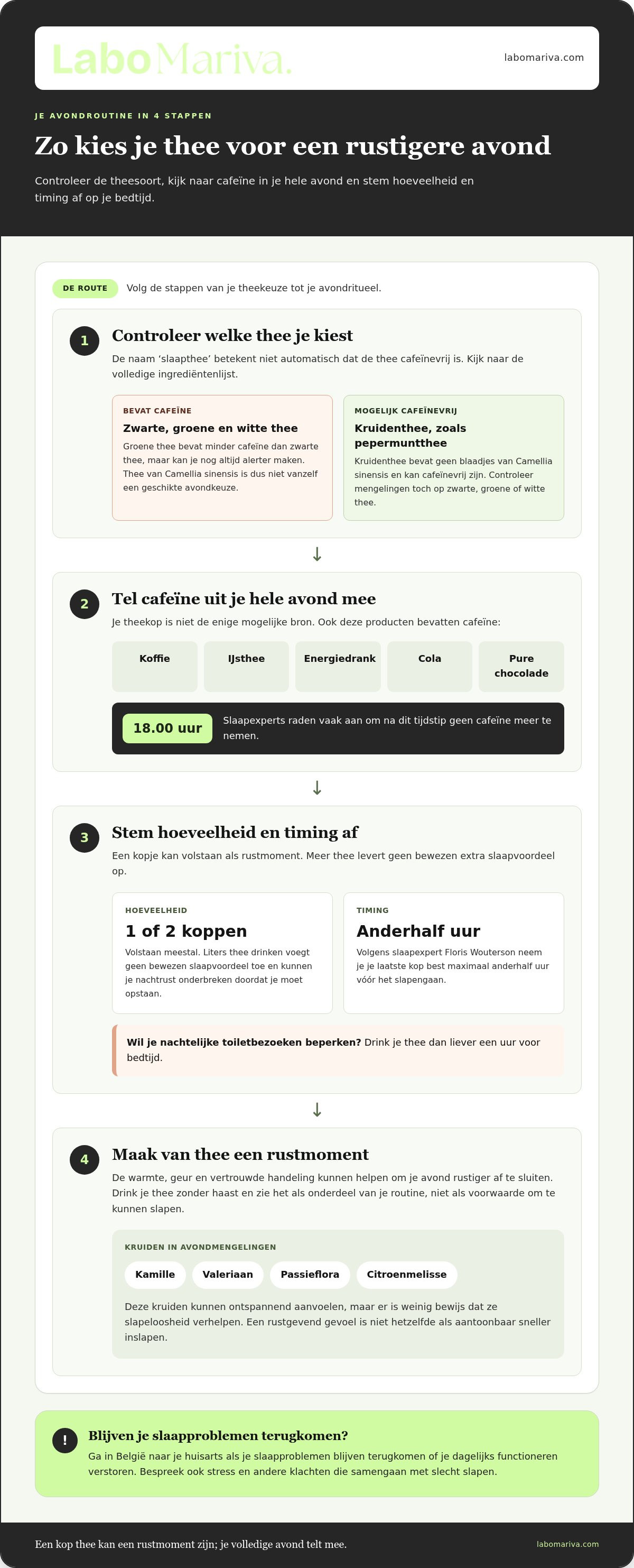 Waarom mijn slaapthee niet werkt