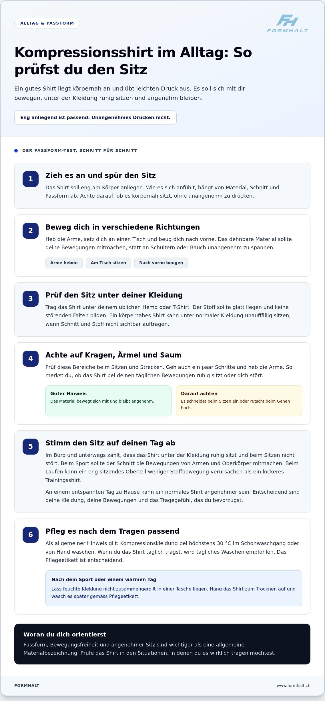 Kompressionsshirt für den Alltag