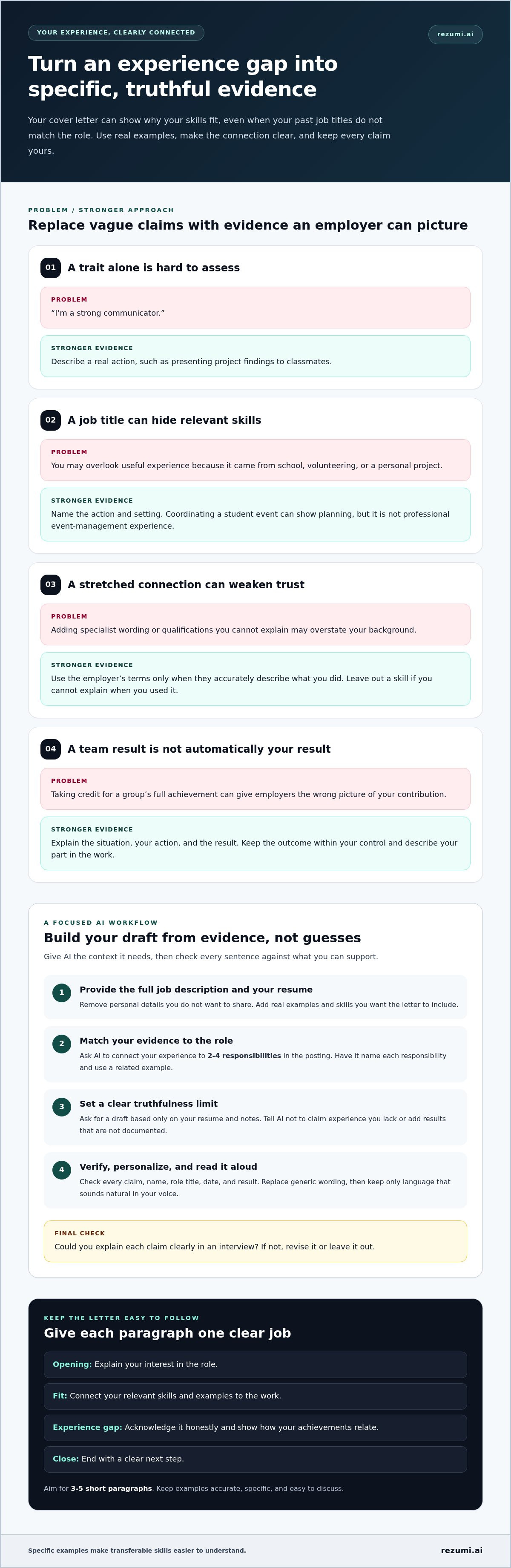 AI cover letter for a job I'm not qualified for