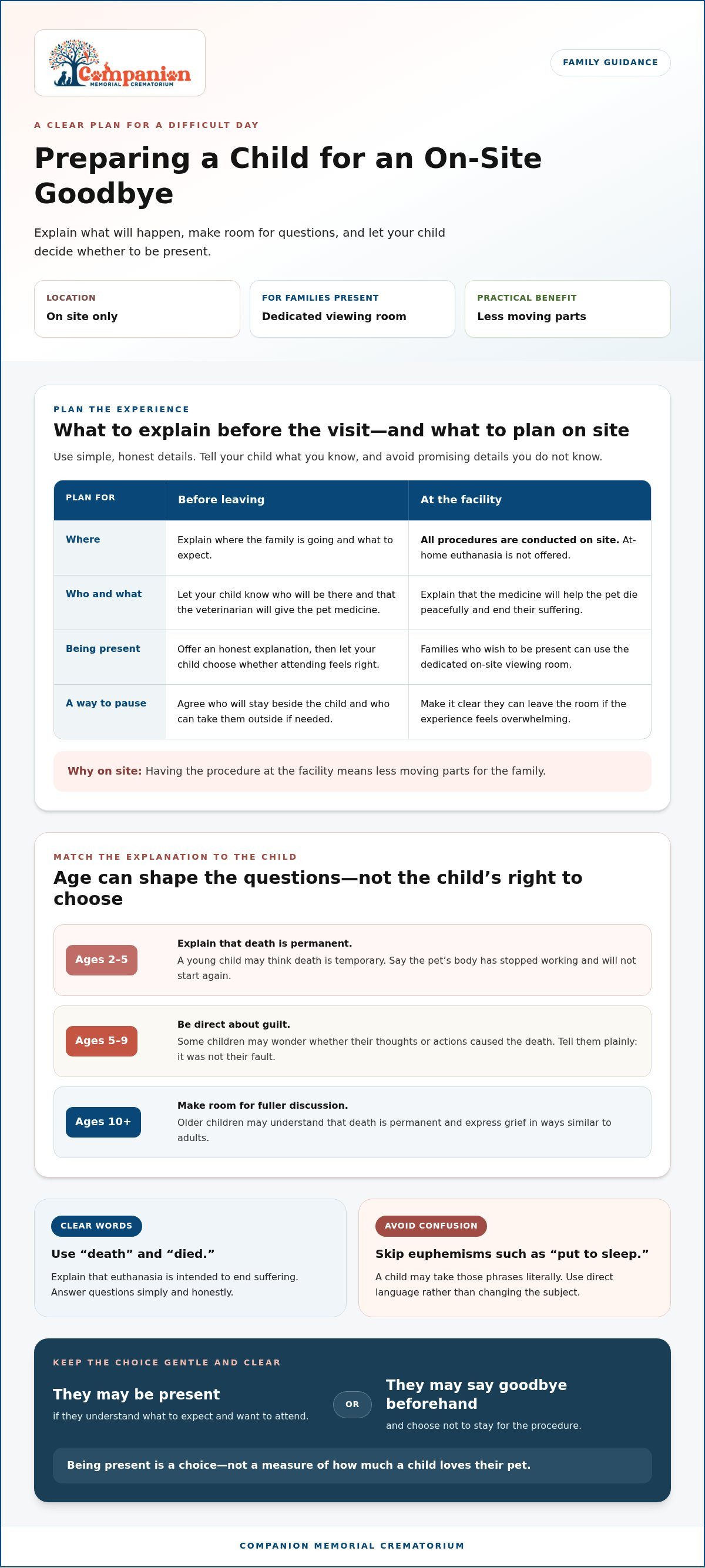 Explaining pet euthanasia to a child