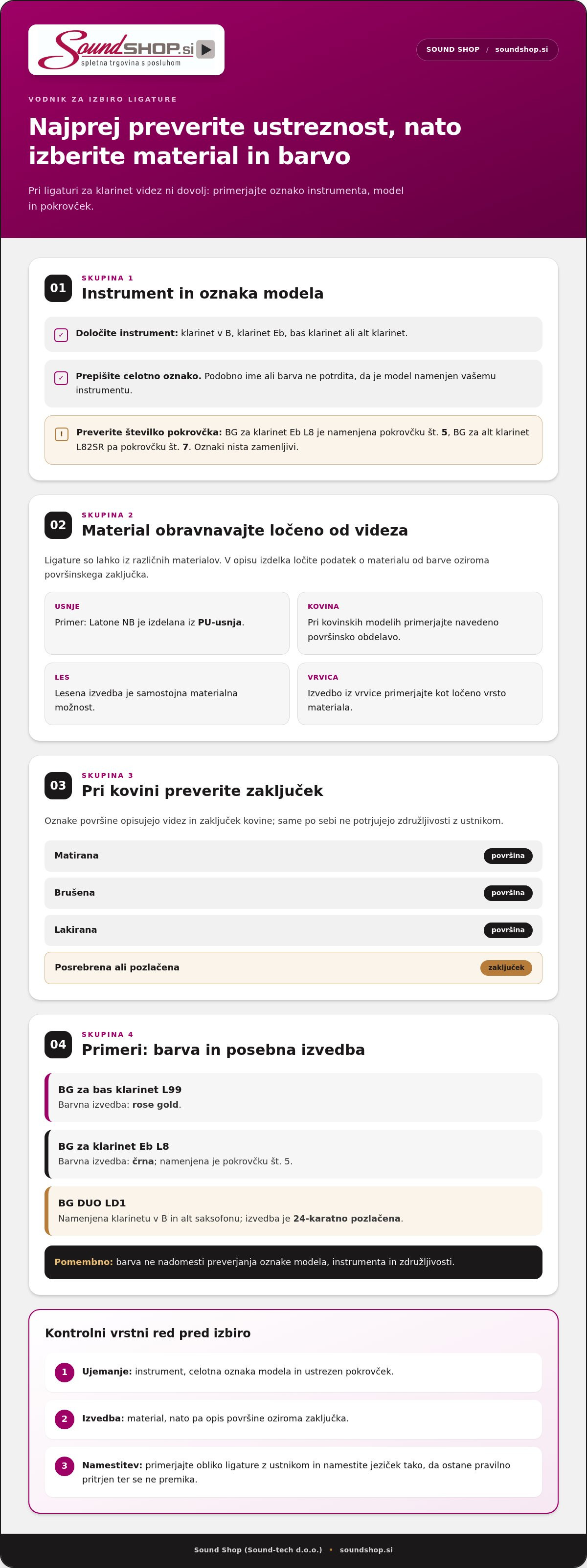 Ligatura za klarinet
