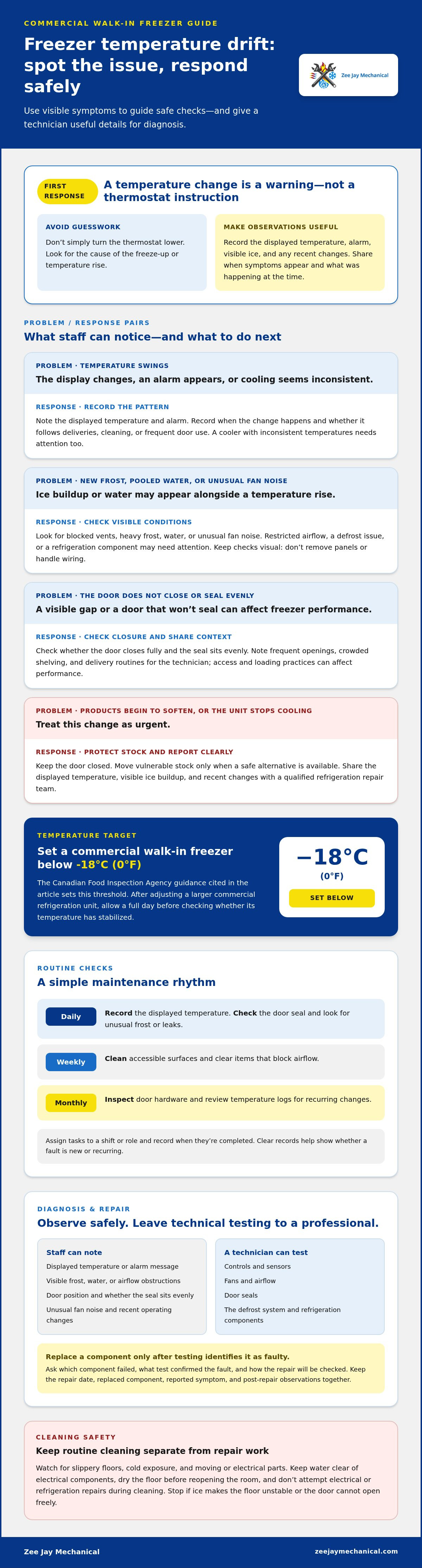 Walk-in freezer maintenance for restaurants Edmonton