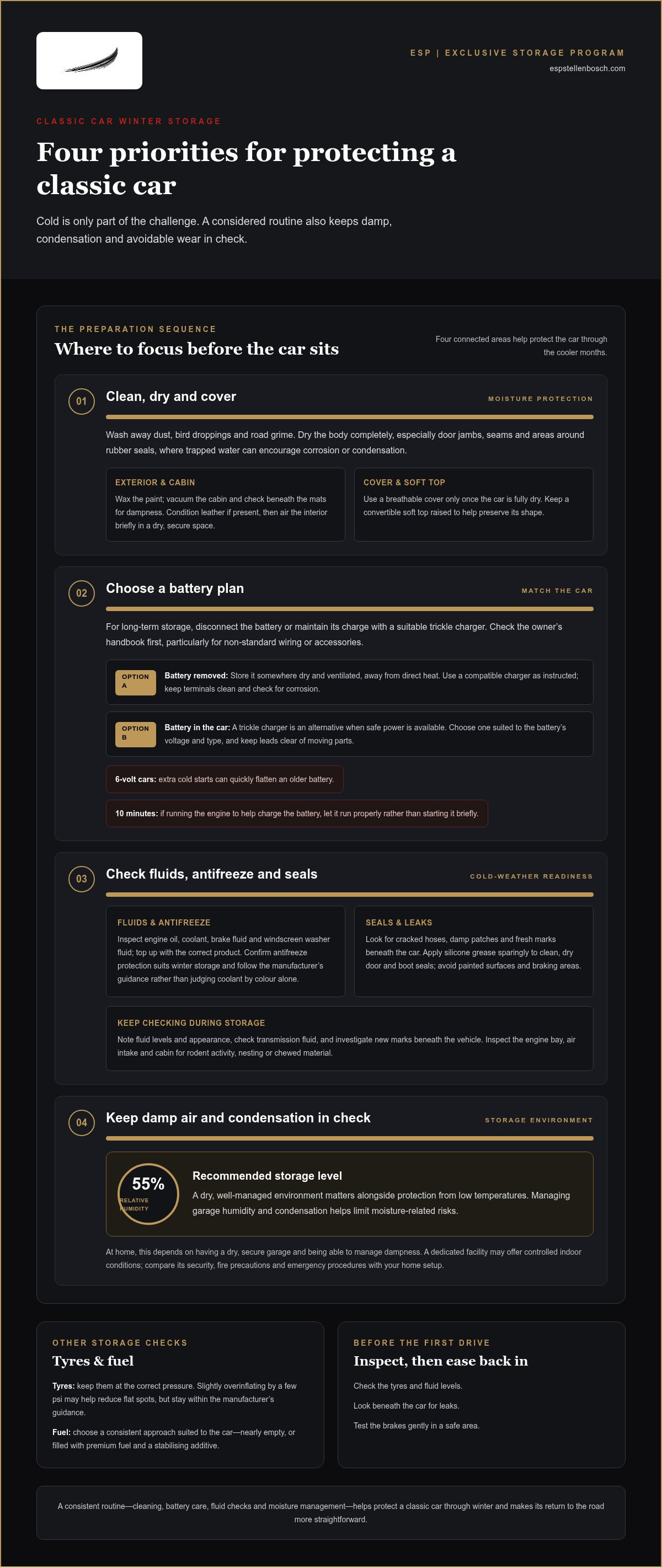 How to store a classic car