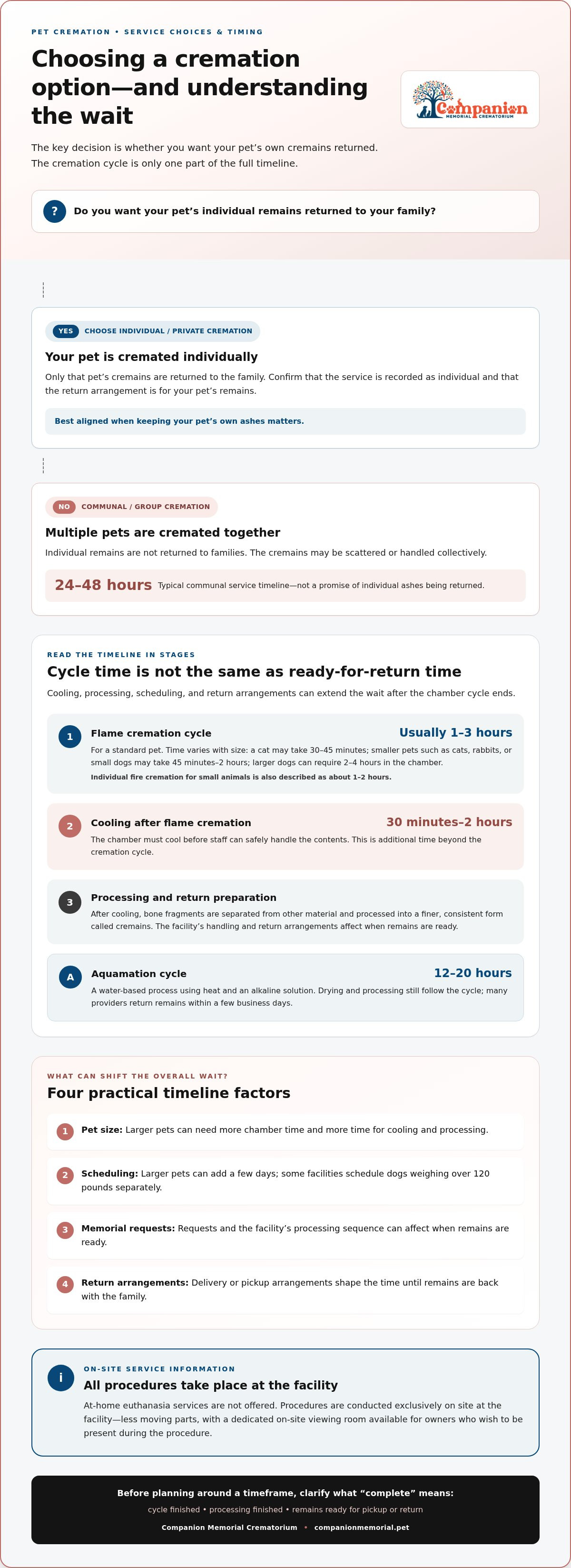 How long does pet cremation take