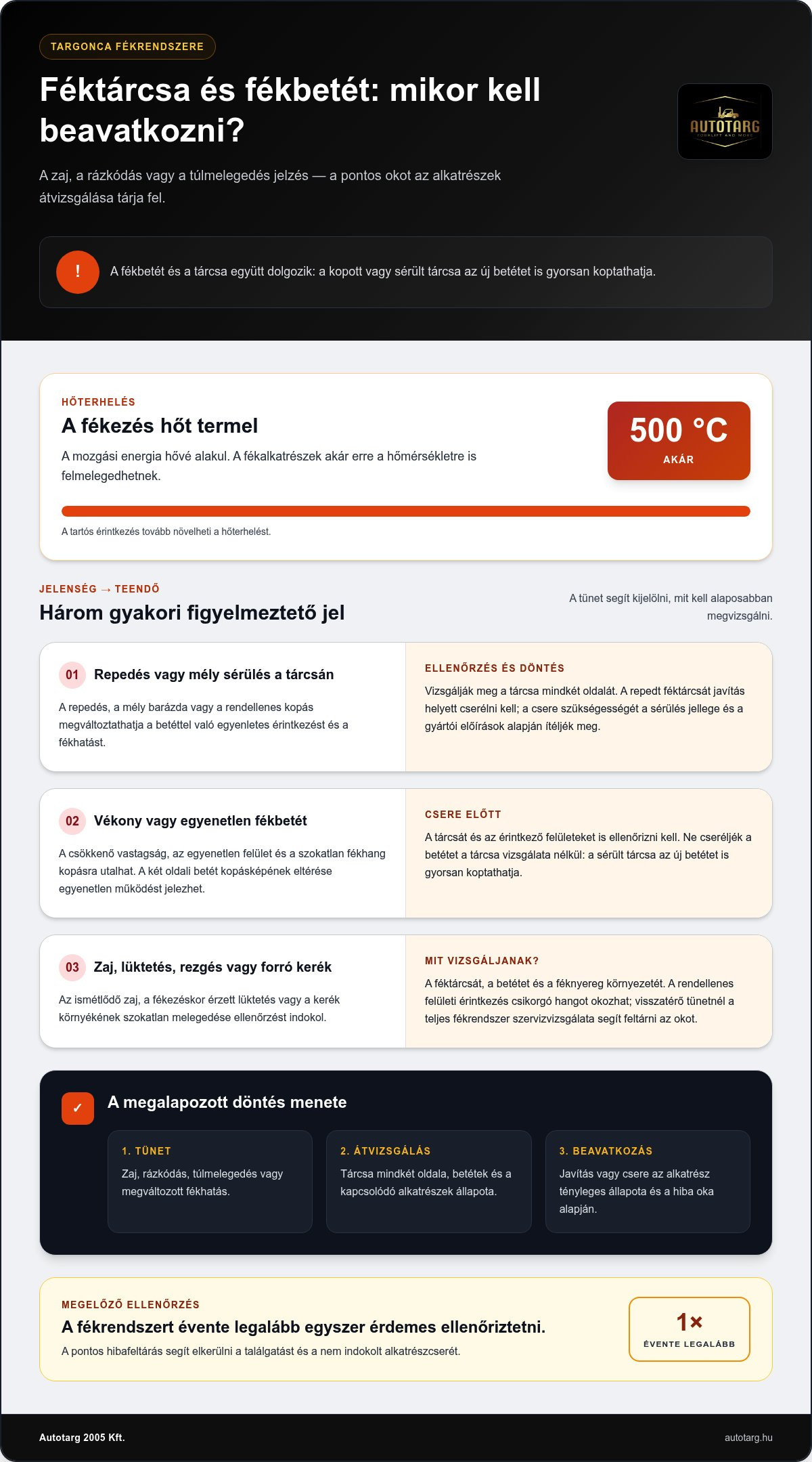 Targonca fékjavítás