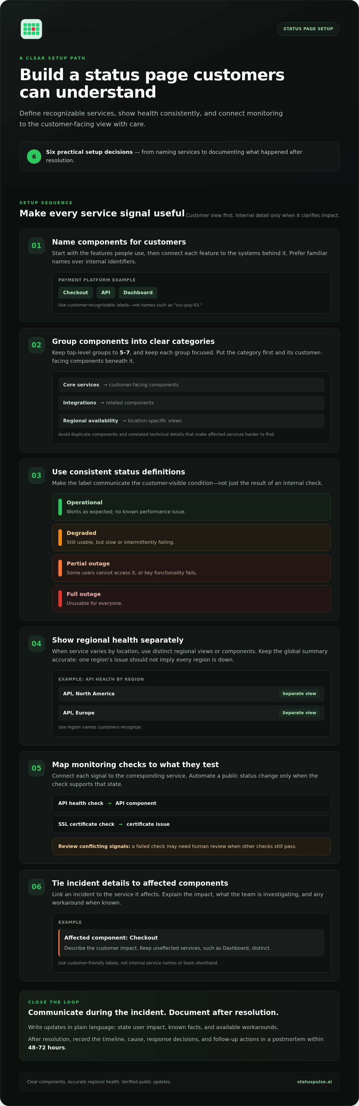 How to set up a status page