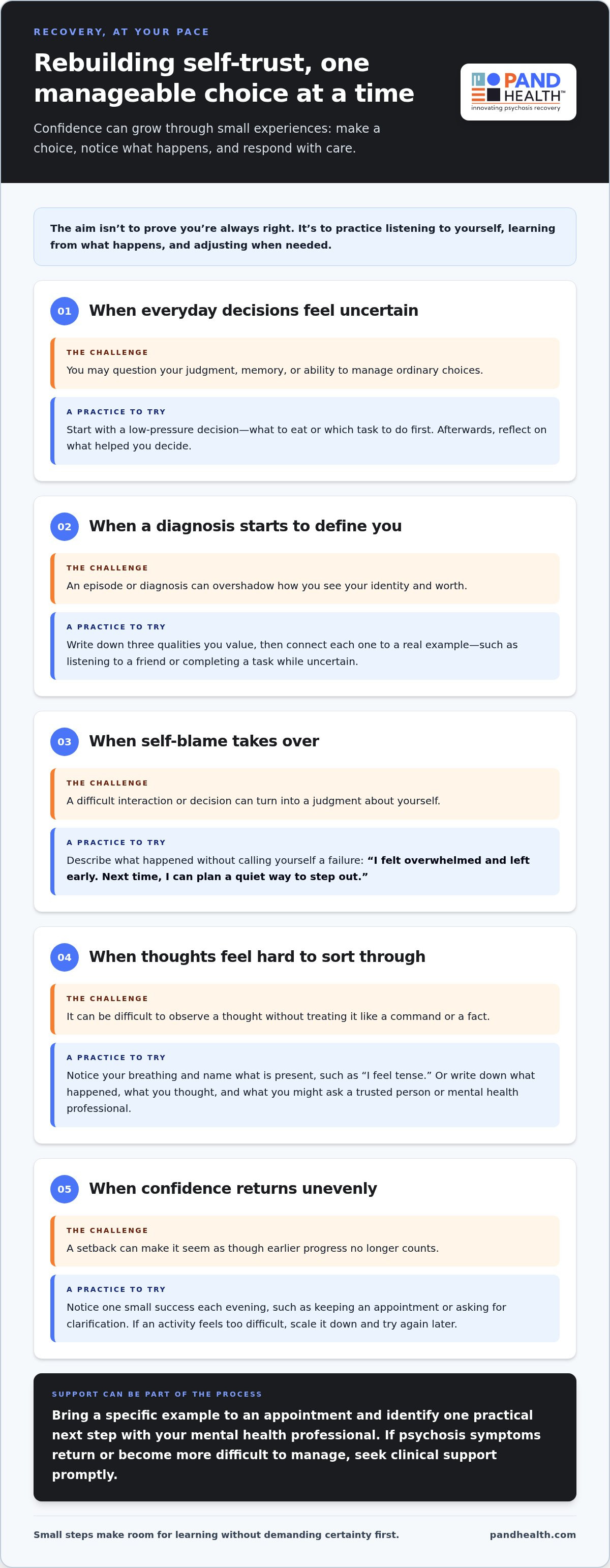 How to regain trust after psychosis