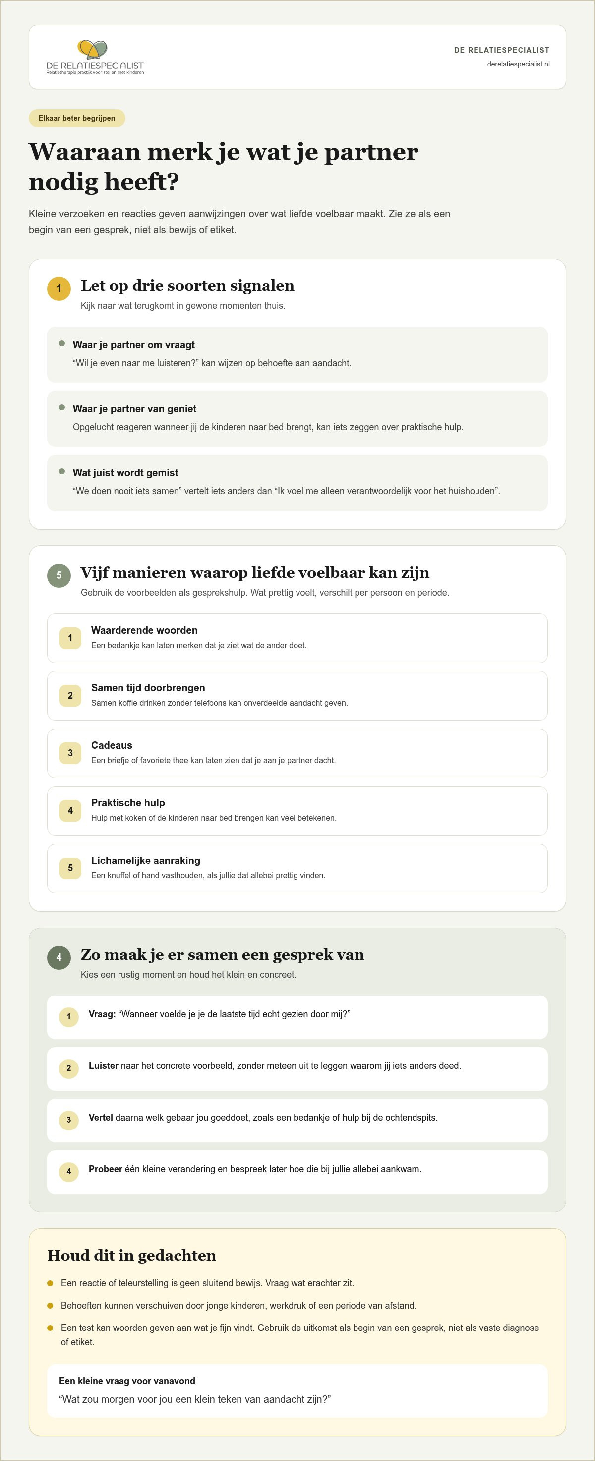 De 5 talen van de liefde toepassen