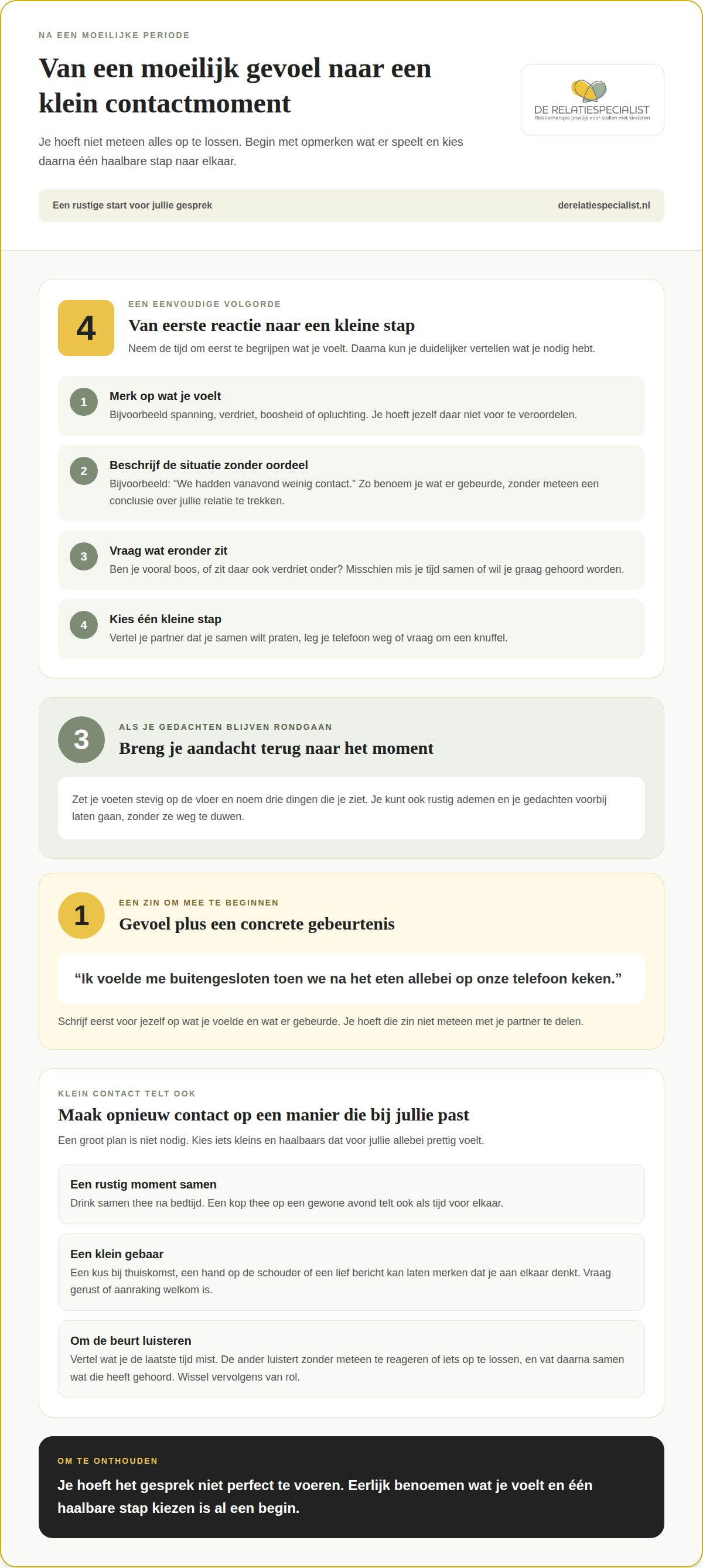 Romantiek onderhouden na een moeilijke periode