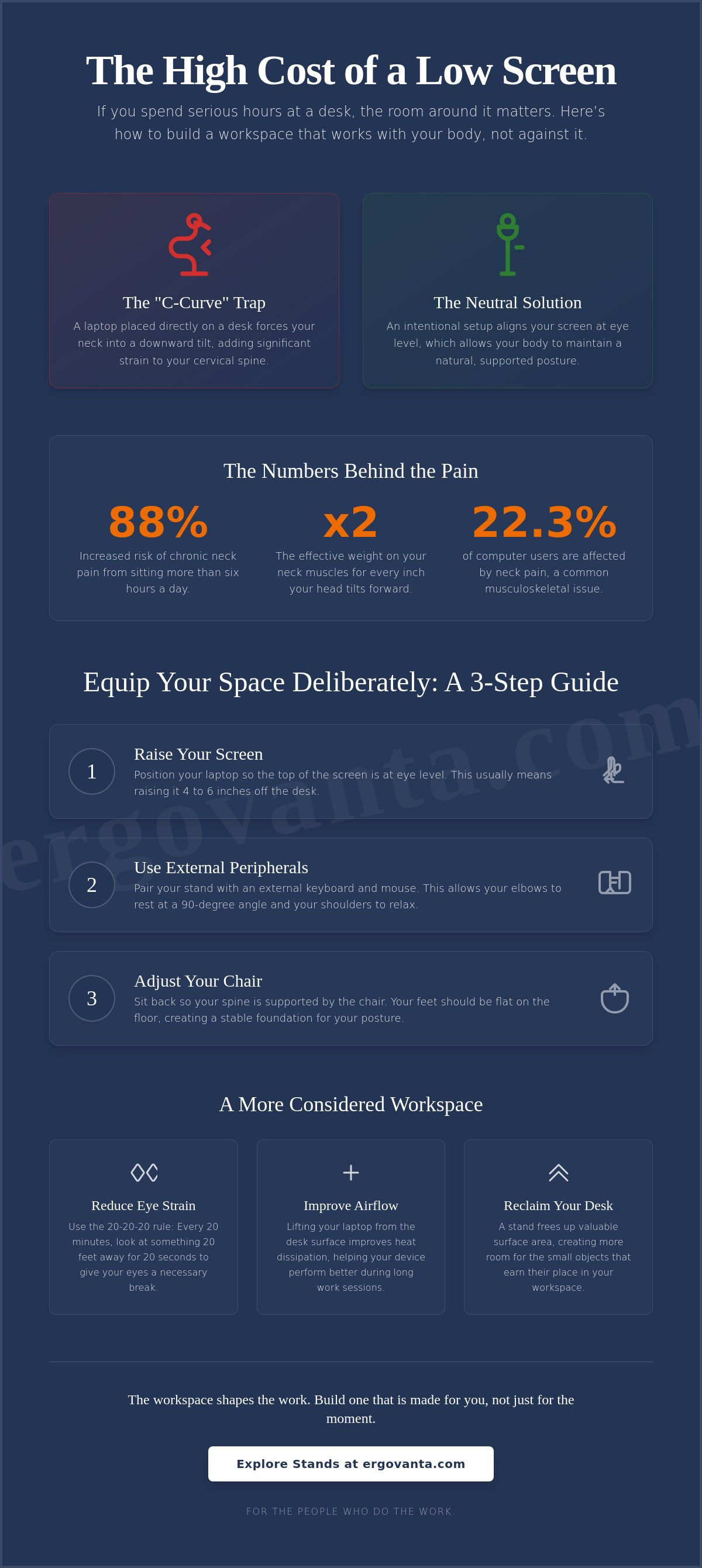 Ergonomic benefits of a laptop stand