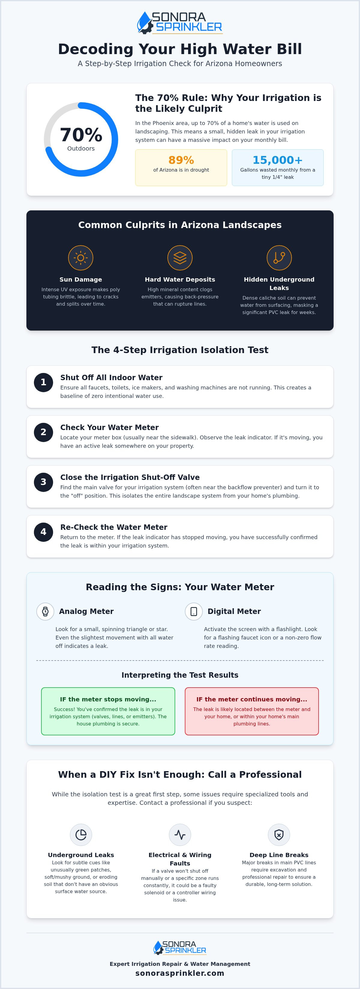 High water bill irrigation check