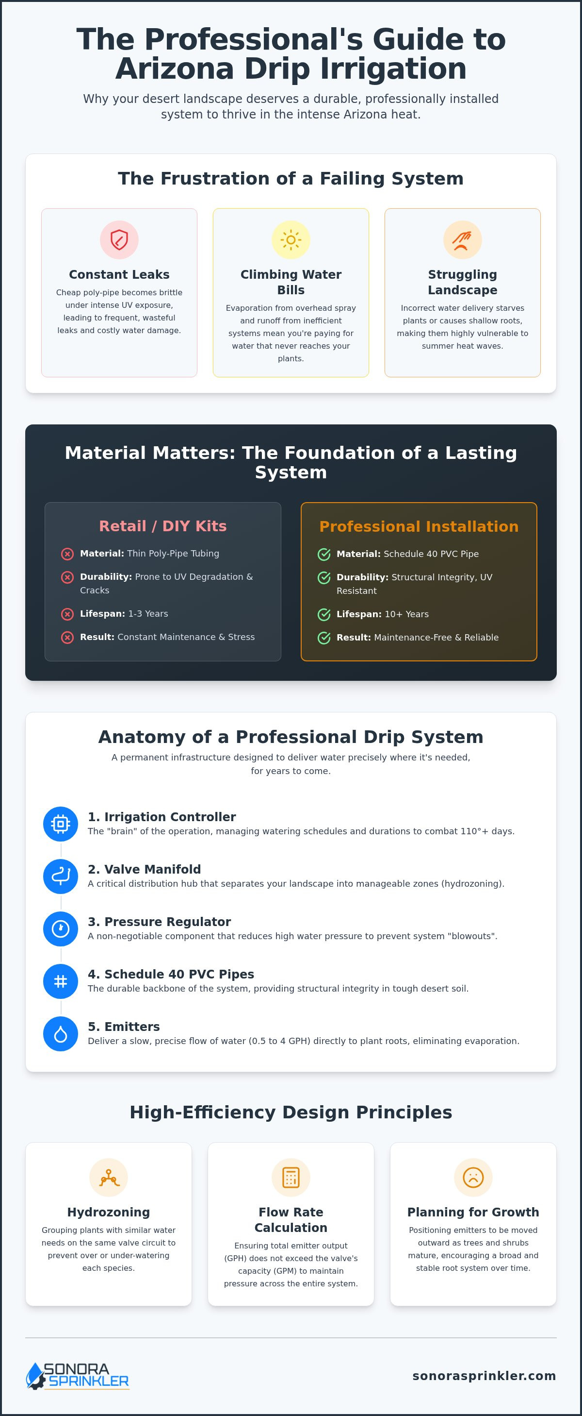 Residential drip system installation