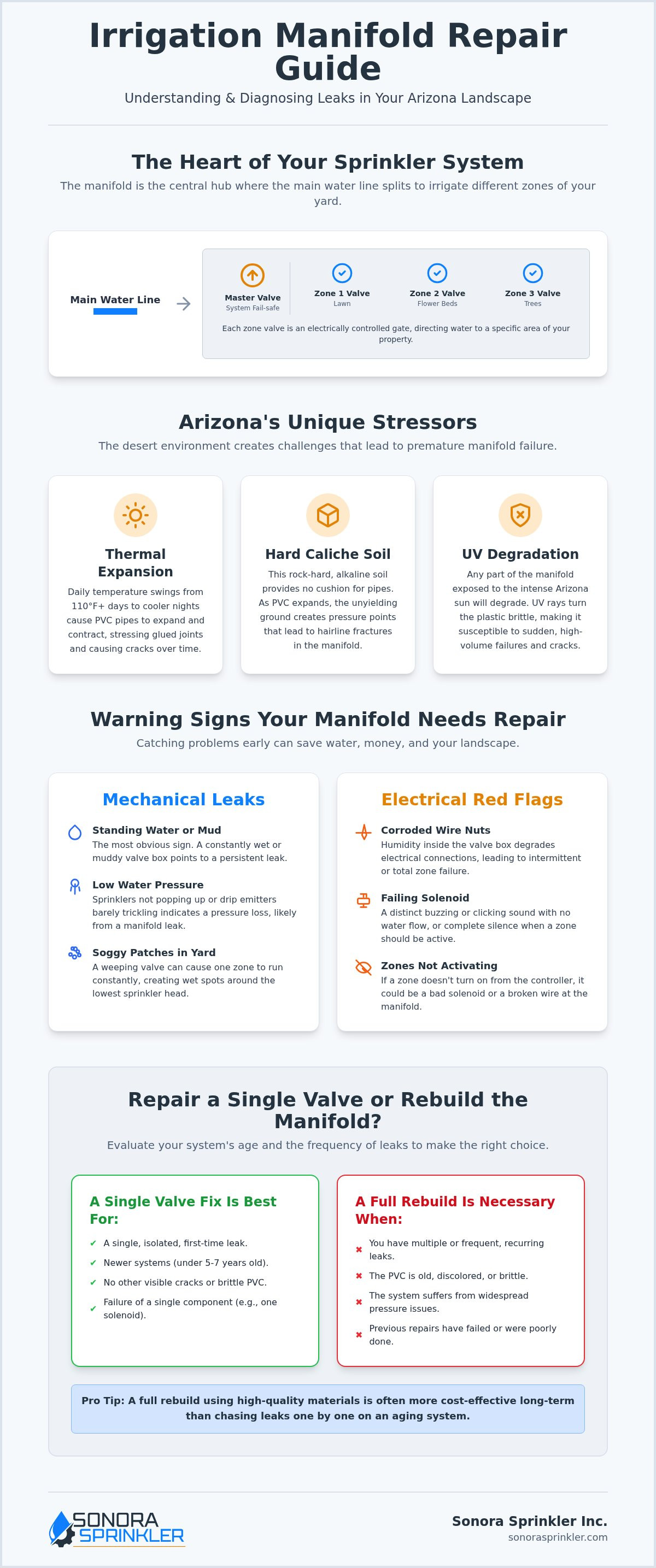 Irrigation manifold repair