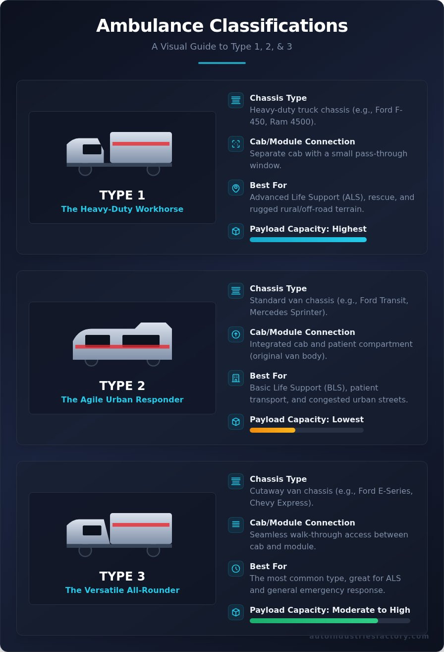 Ambulance types 1 2 3
