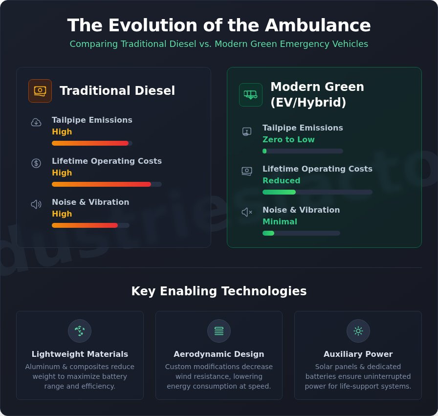 Green ambulance