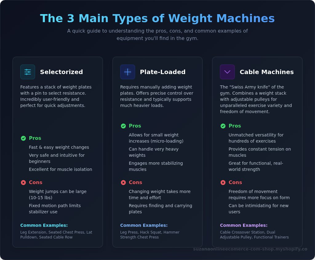 Machines for weight training