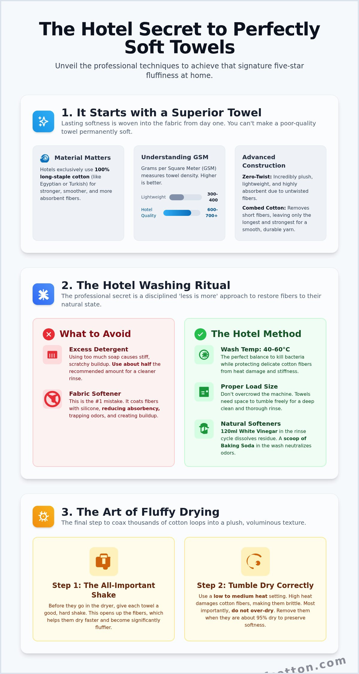 How do hotels keep towels soft