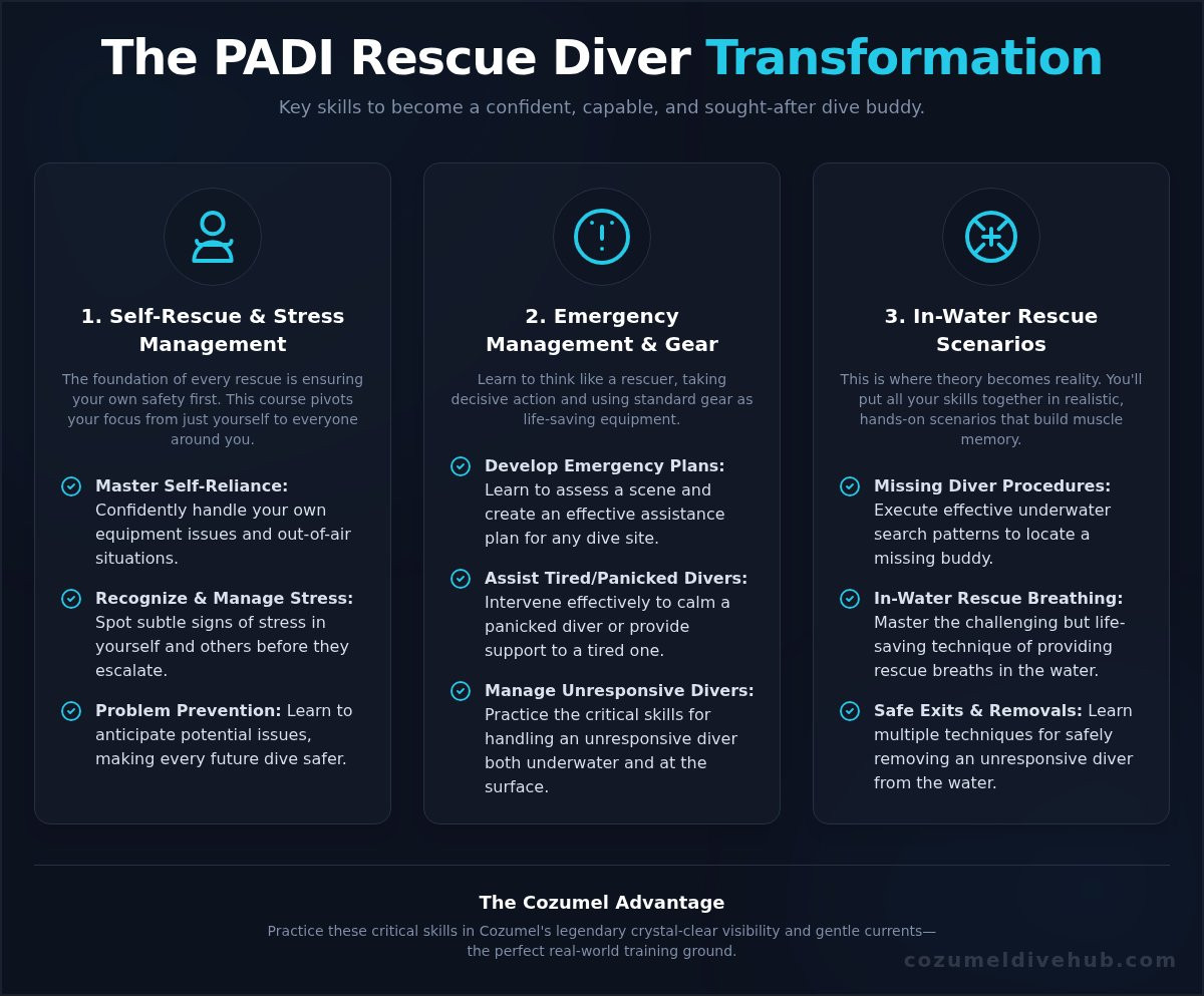 Padi rescue diver cozumel