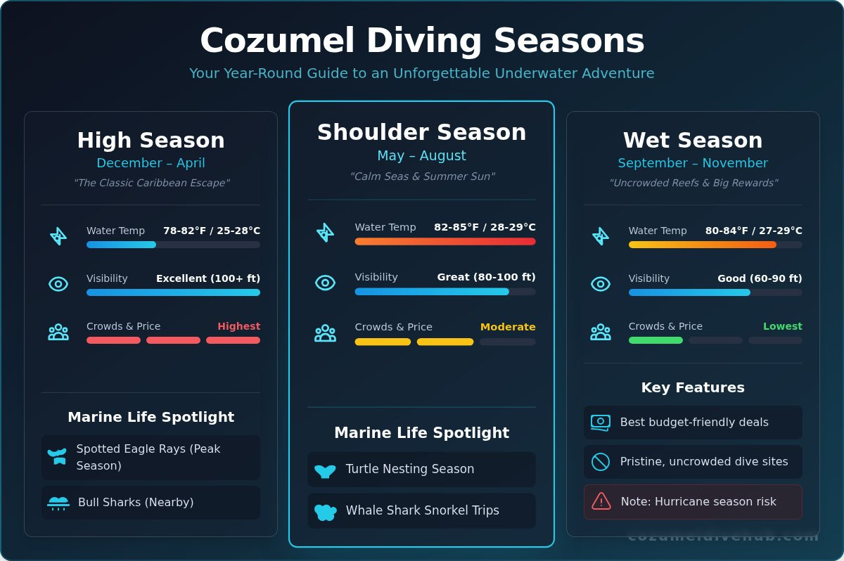 Best time to dive cozumel