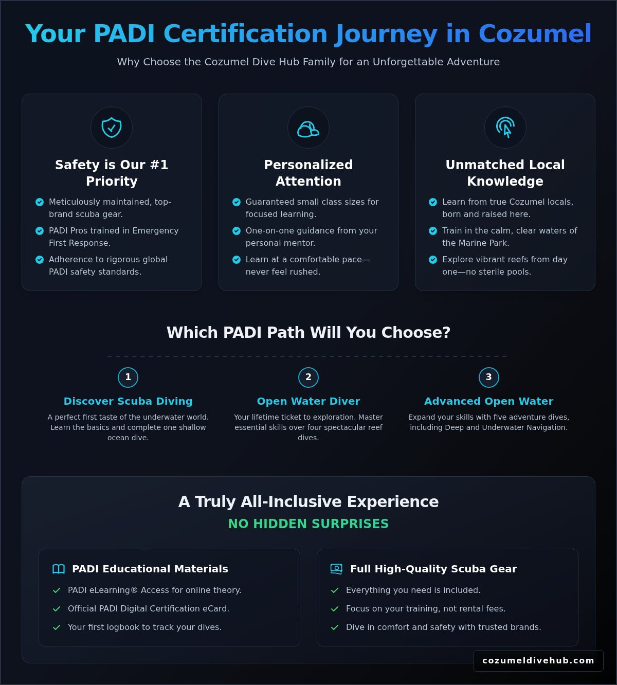 Book padi course cozumel