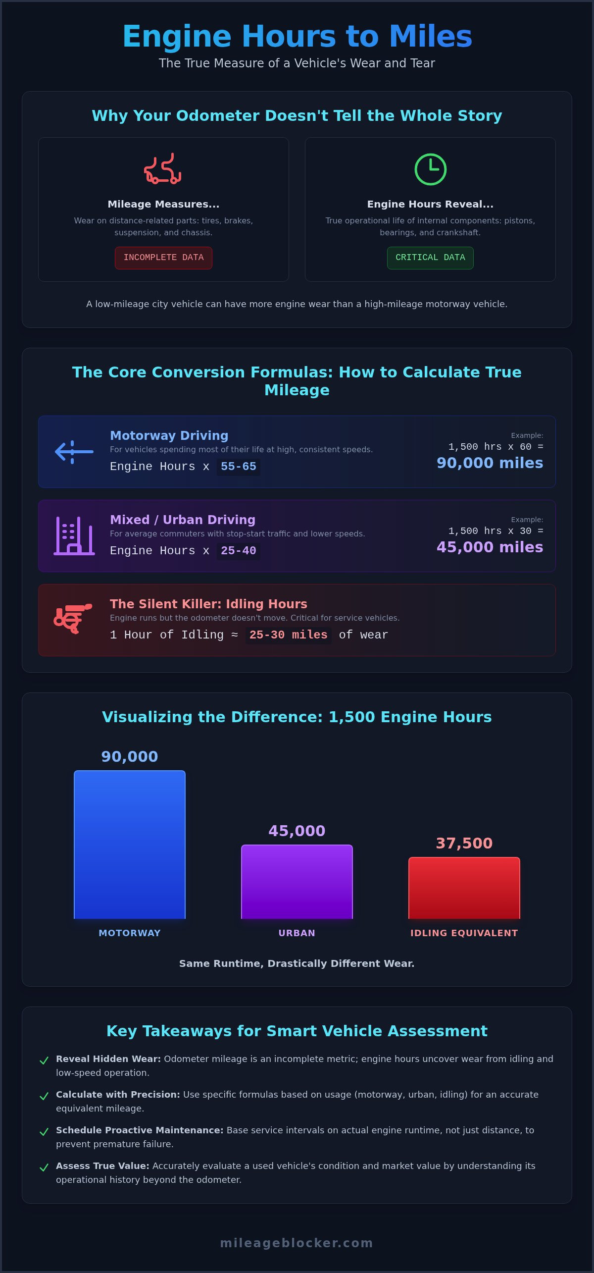 Engine hours to miles